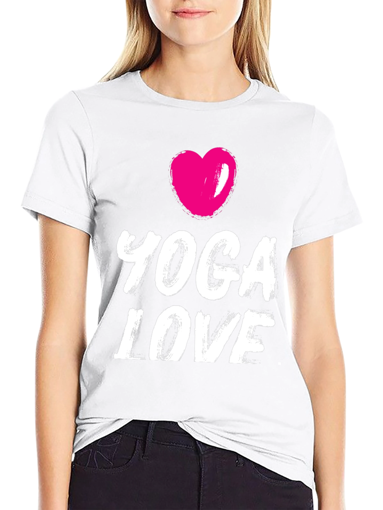 Yoga Love Graphic Tee - Black