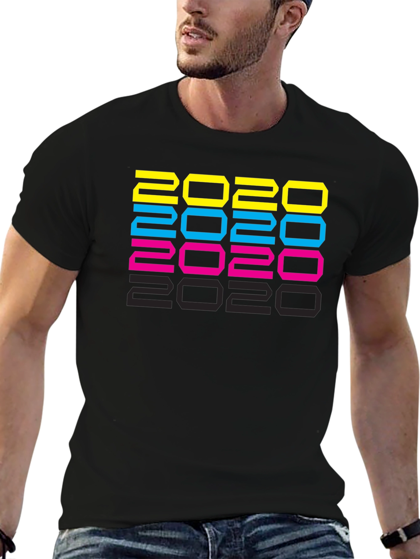 2020 Graphic T-Shirt - Retro Style Print Tee