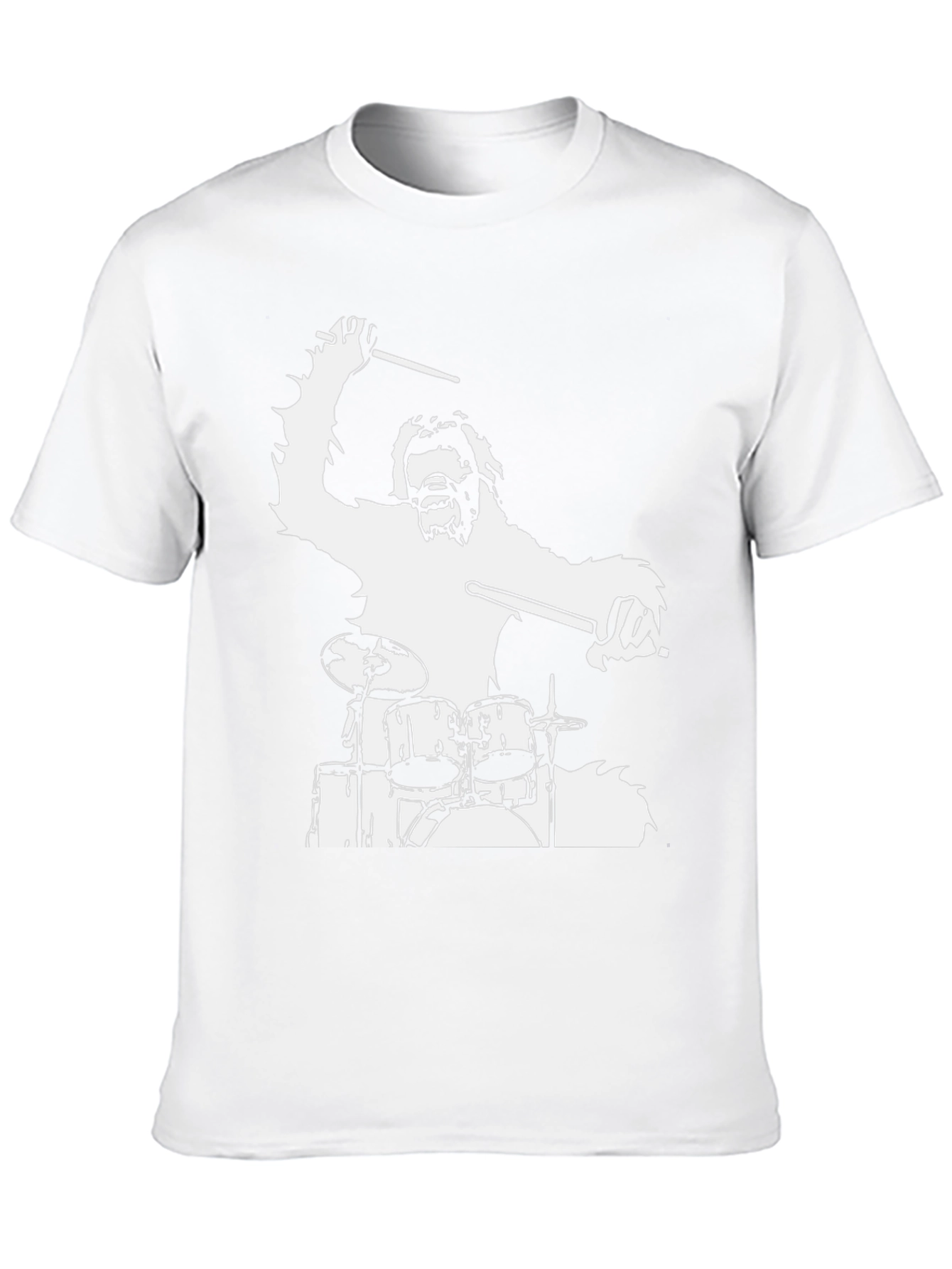 Drummer Bigfoot Graphic Tee - Black Cotton T-Shirt