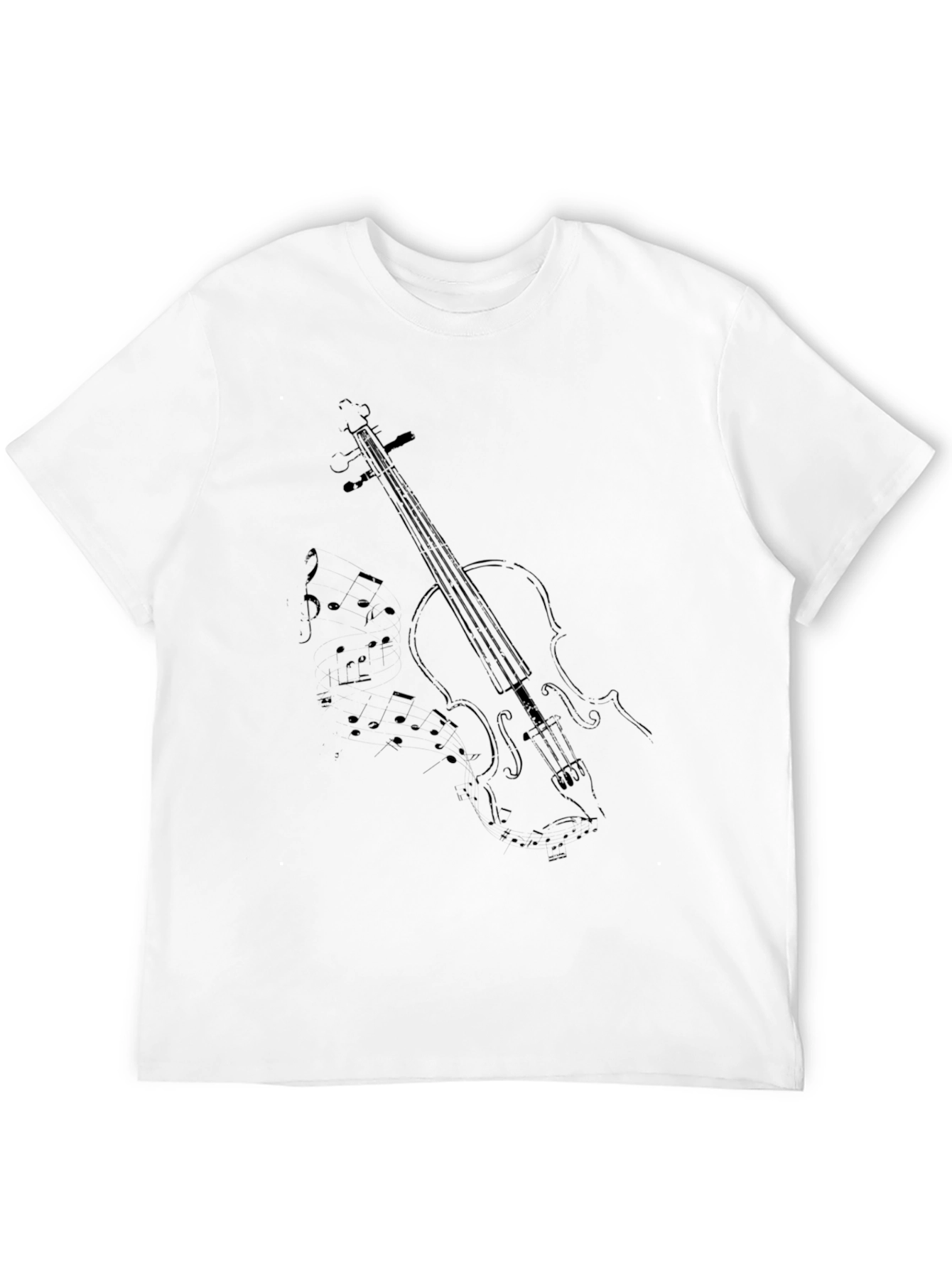 Violin Graphic Tee - Musicians Black T-Shirt