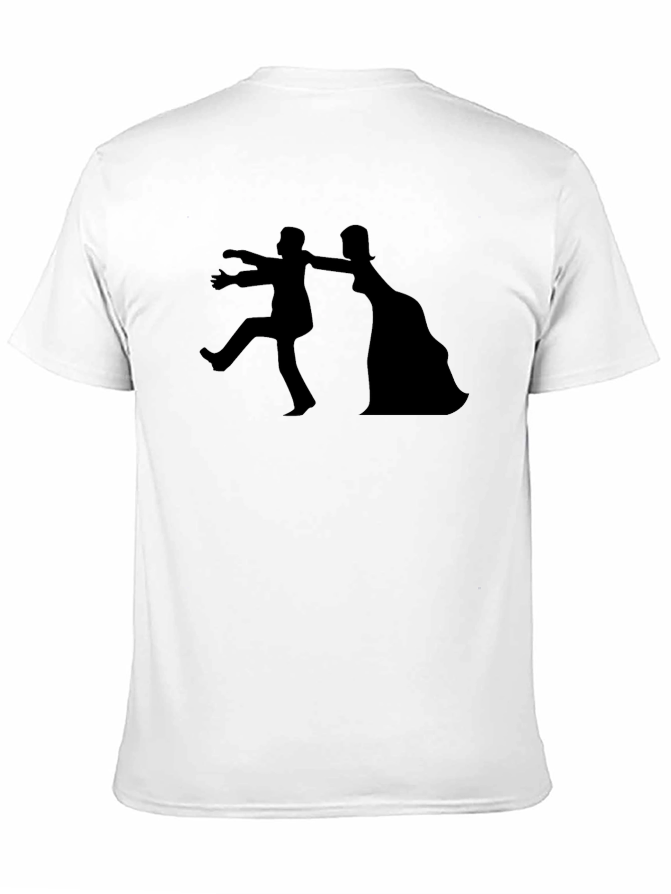 Funny Zombie Bride Groom T-Shirt - Black
