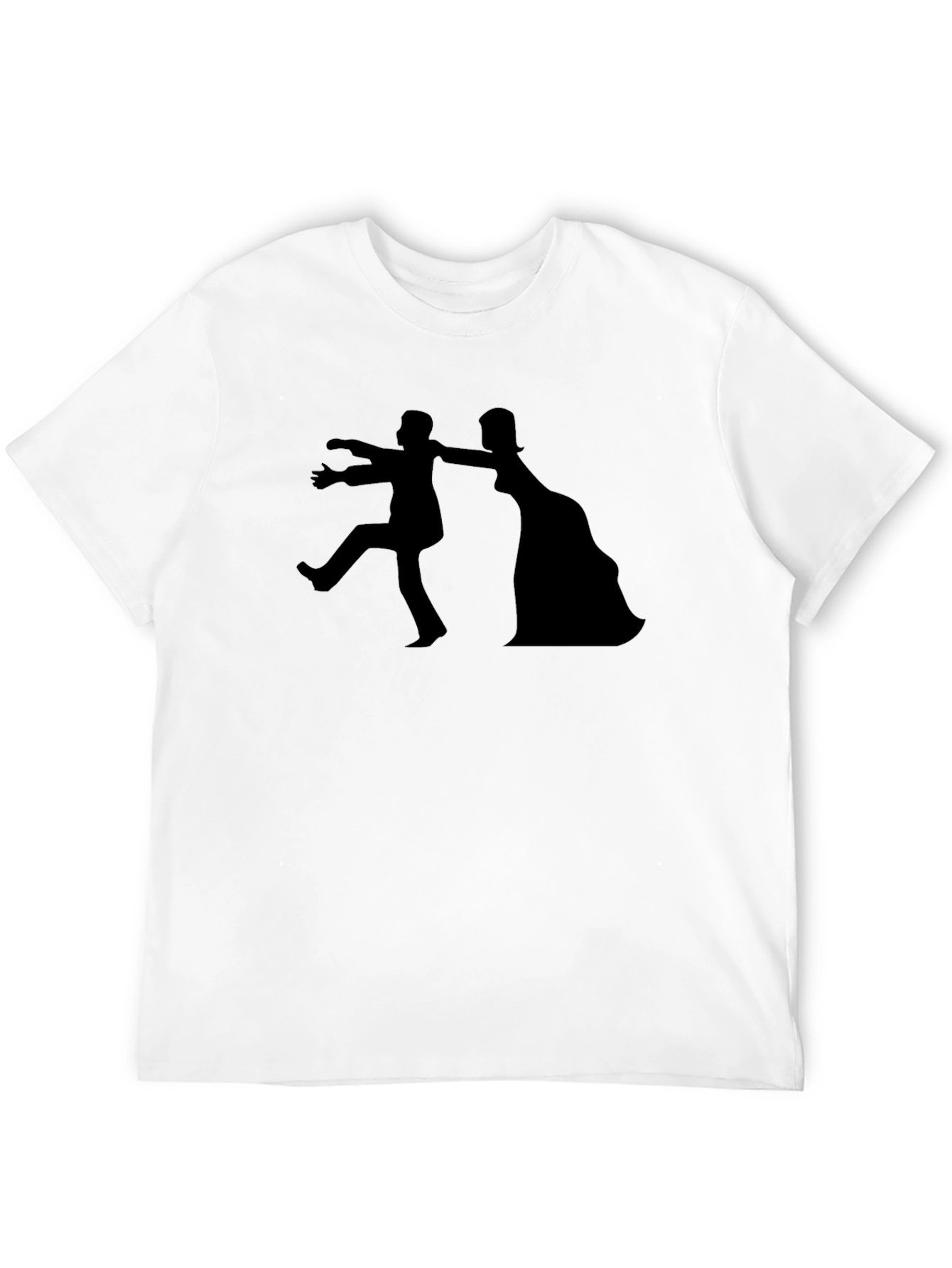 Funny Zombie Bride Groom T-Shirt - Black