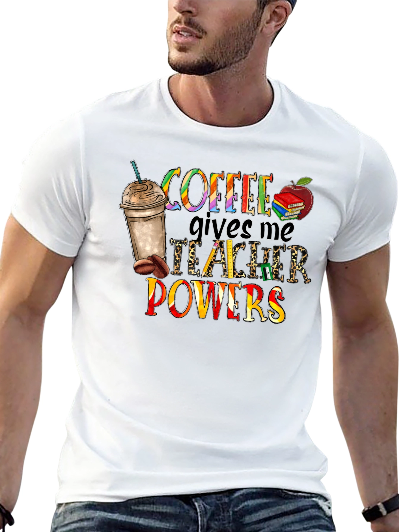 Coffee Teacher Powers Graphic Tee