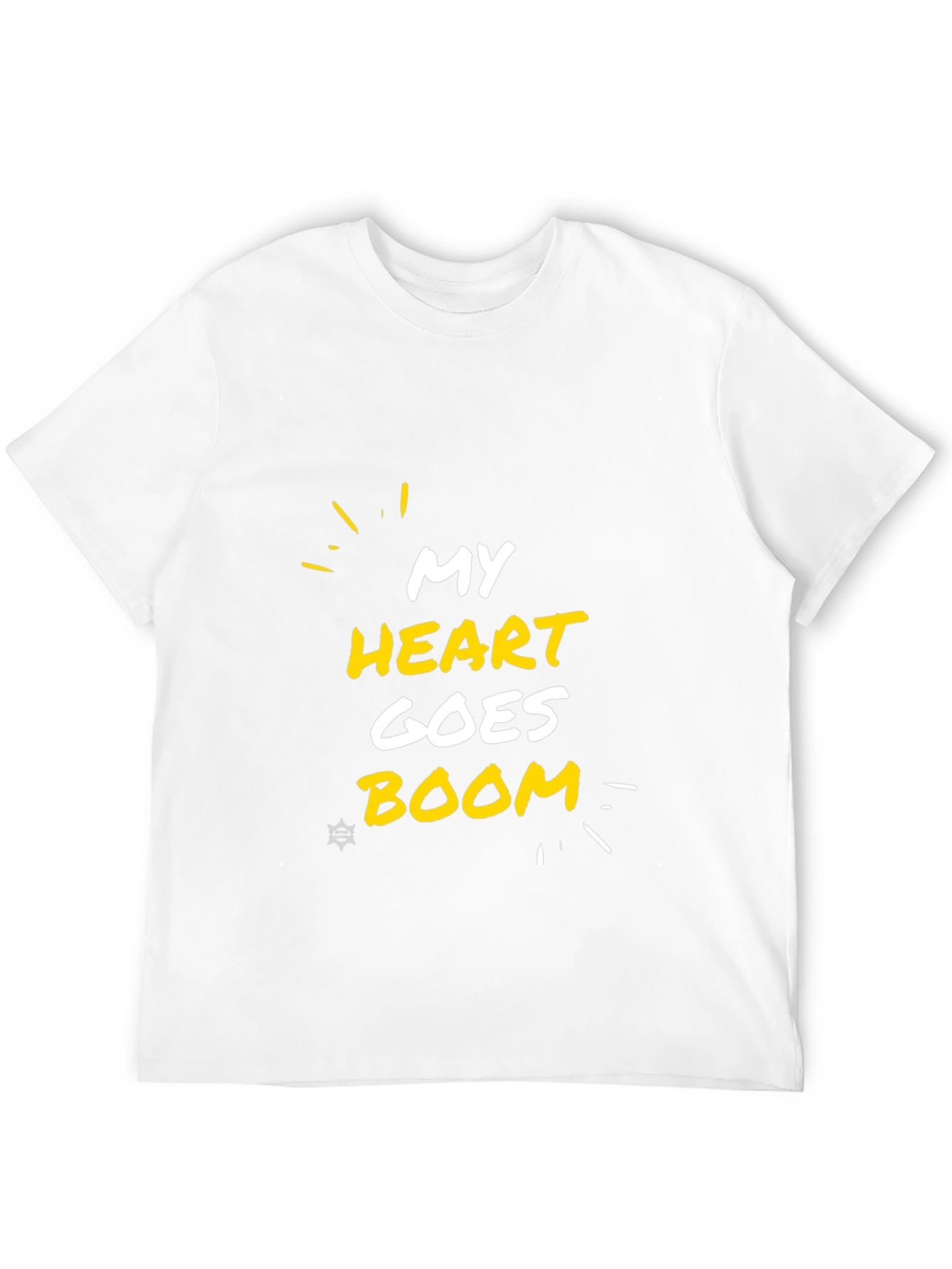 My Heart Goes Boom Black Graphic Tee