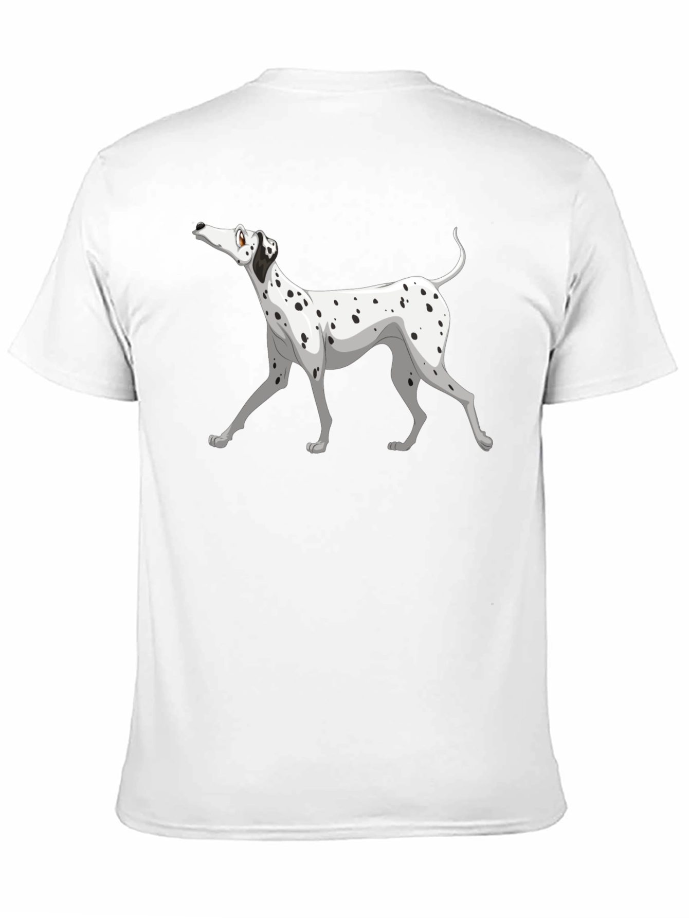 Dalmatian Dog Graphic Print Black T-Shirt