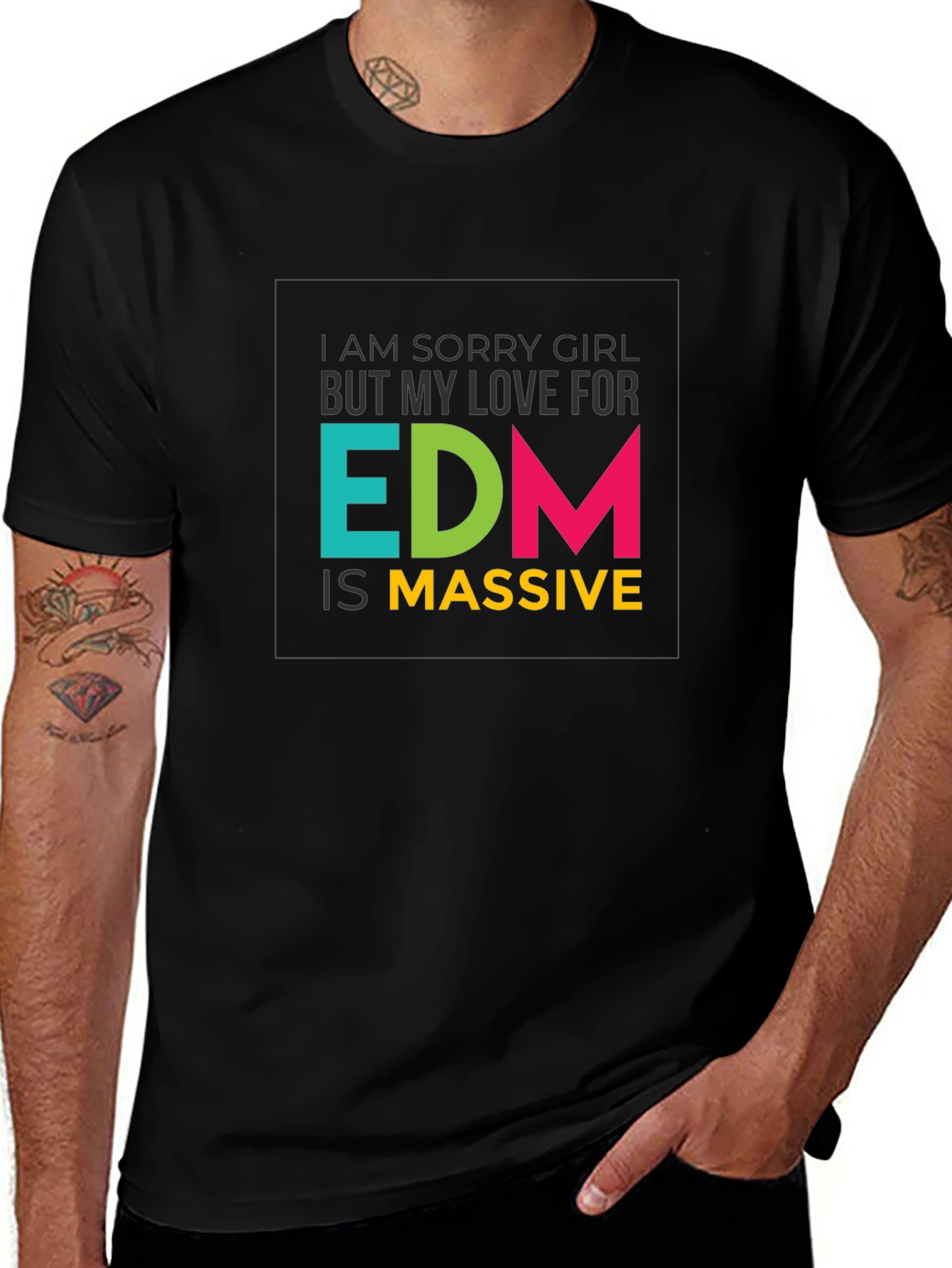 EDM is Massive Graphic Tee - Music Lover T-Shirt