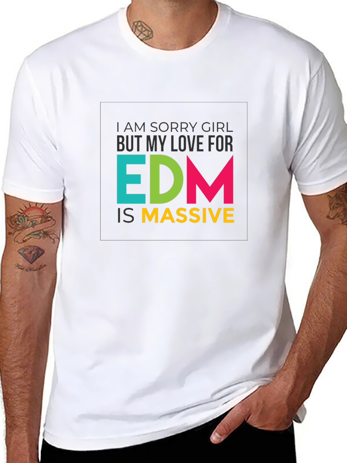 EDM is Massive Graphic Tee - Music Lover T-Shirt