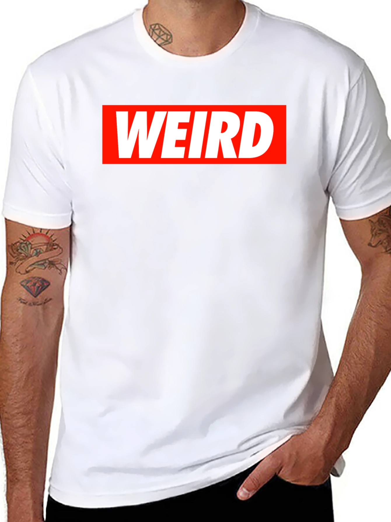 Weird Graphic Tee - Mens Black T-Shirt