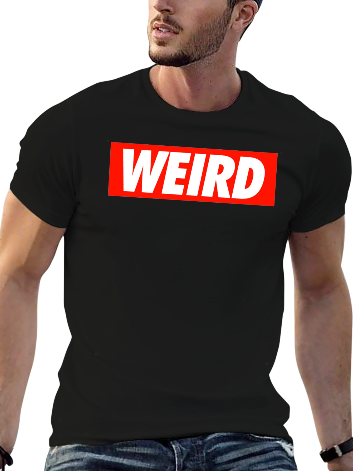 Weird Graphic Tee - Mens Black T-Shirt