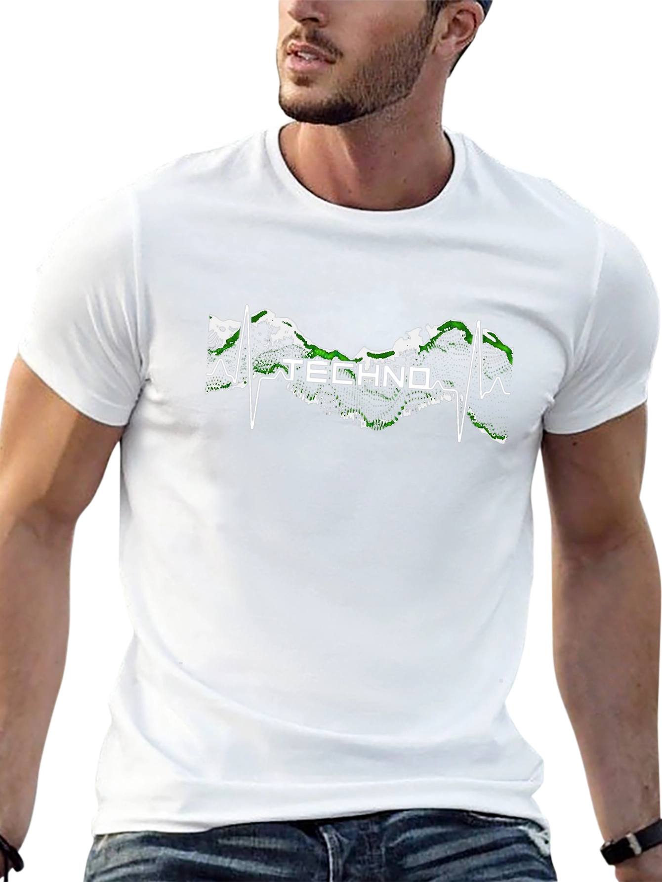 Techno Pulse T-Shirt - Mountain Beat Design