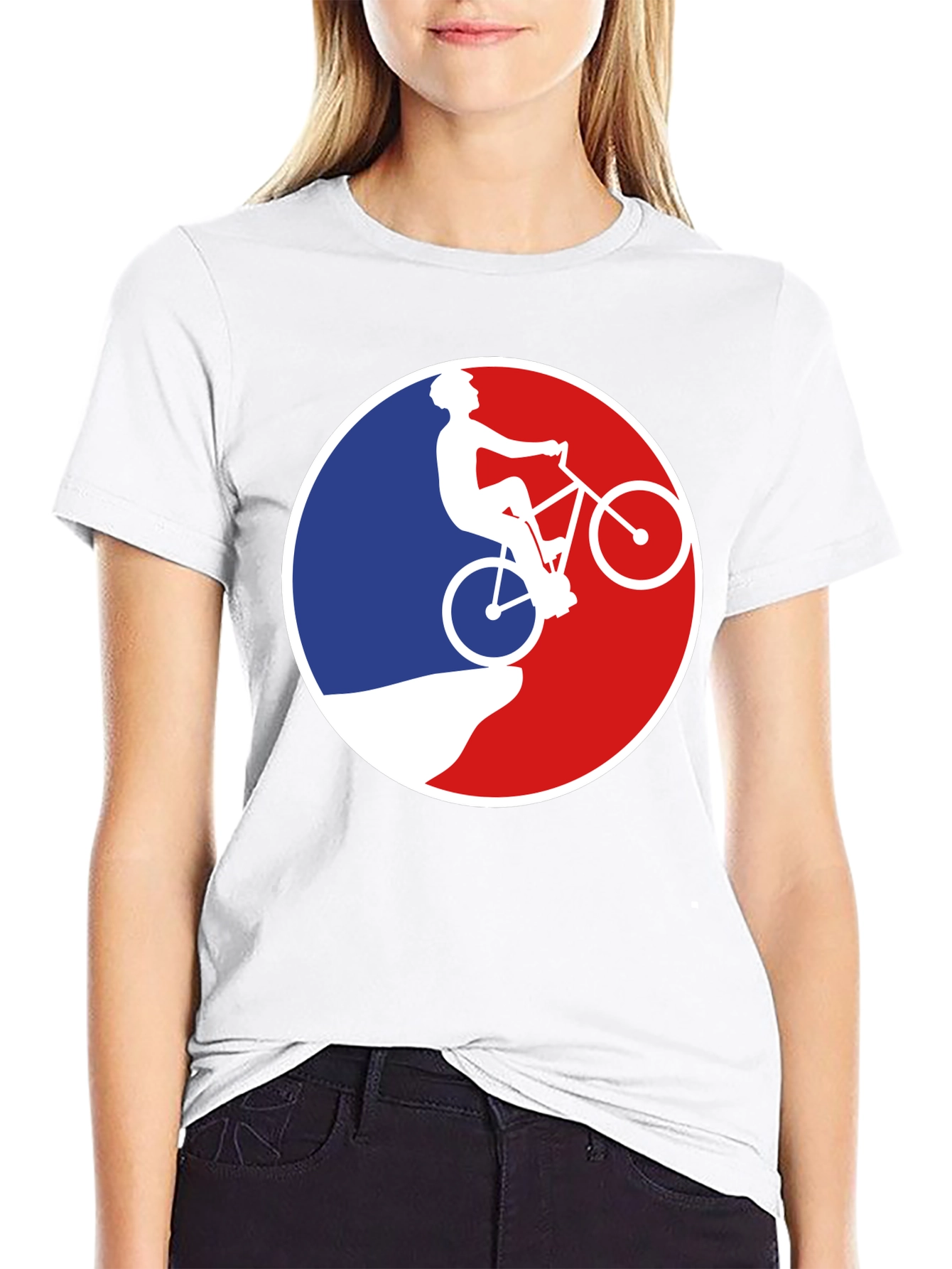 Mountain Biking Silhouette Graphic T-Shirt