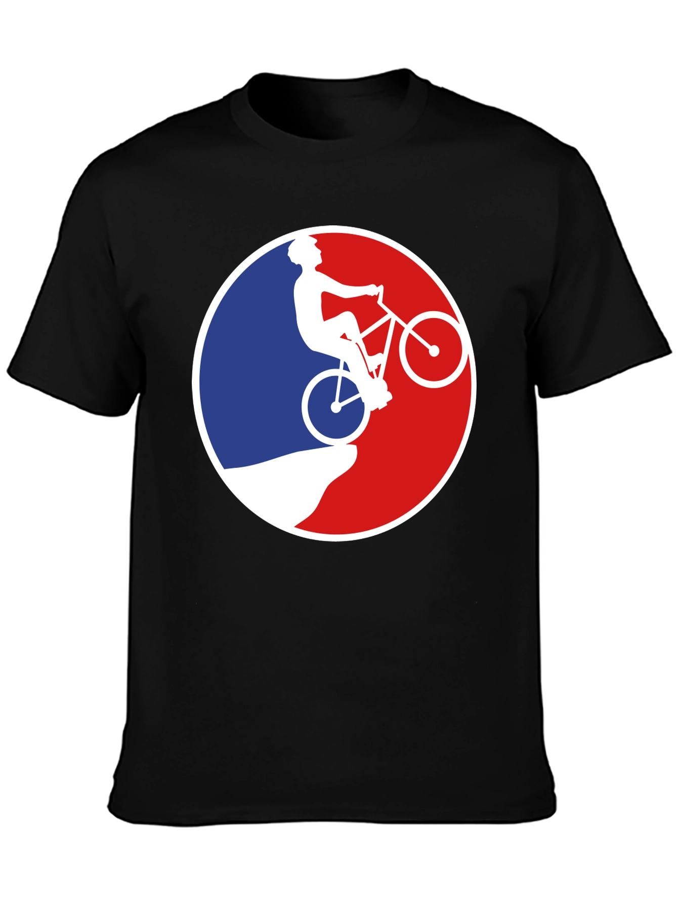 Mountain Biking Silhouette Graphic T-Shirt