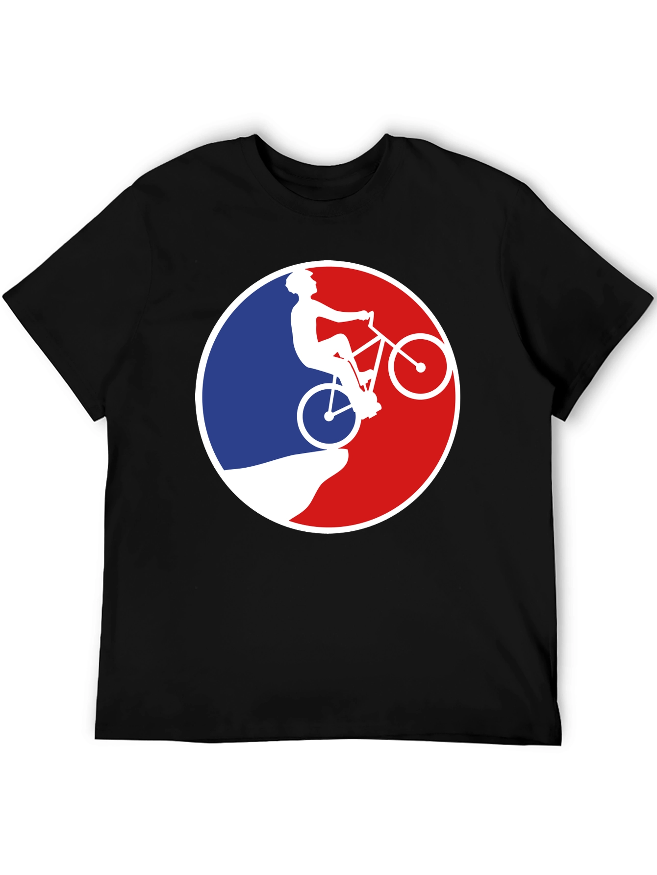 Mountain Biking Silhouette Graphic T-Shirt
