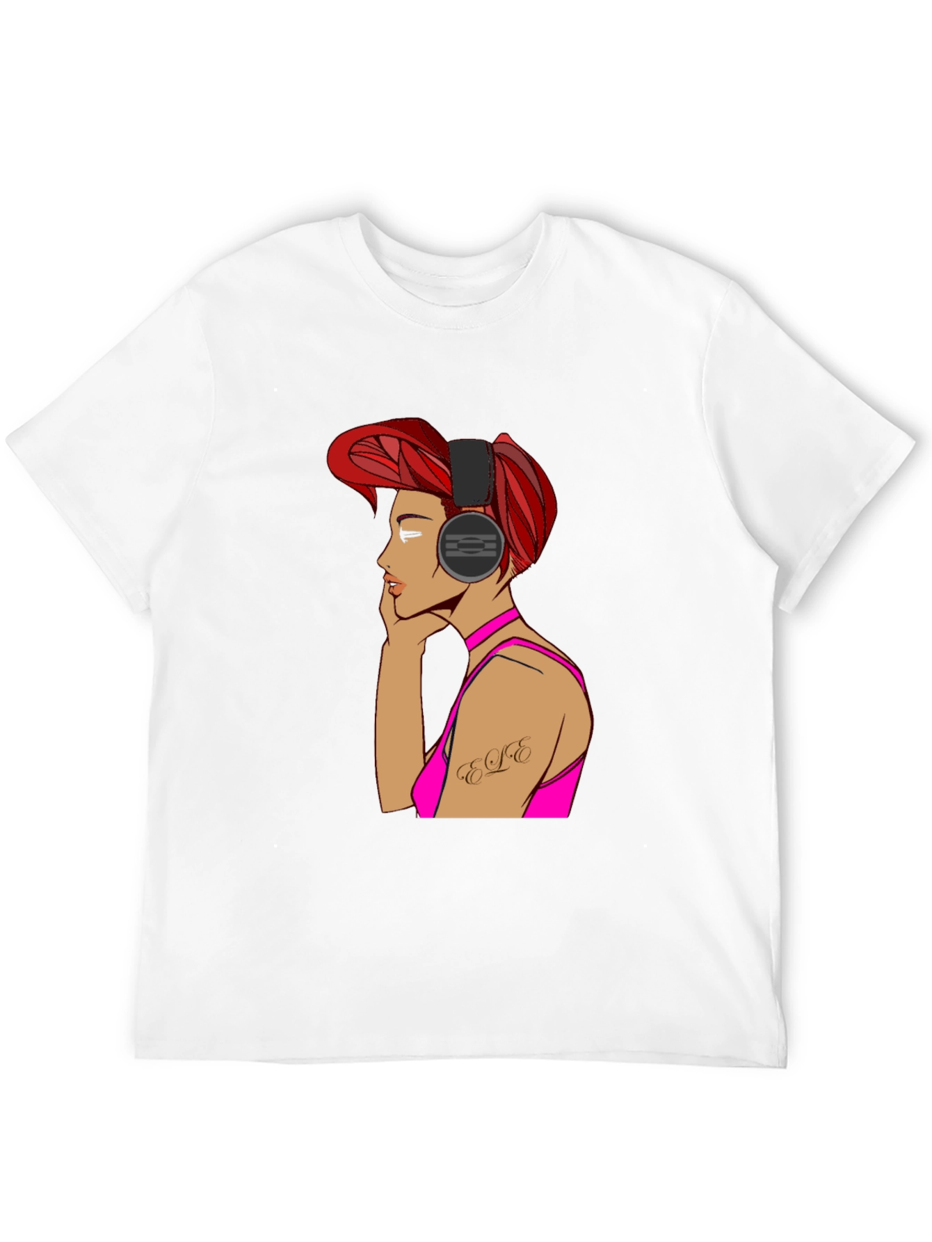 Woman with Headphones Graphic T-Shirt
