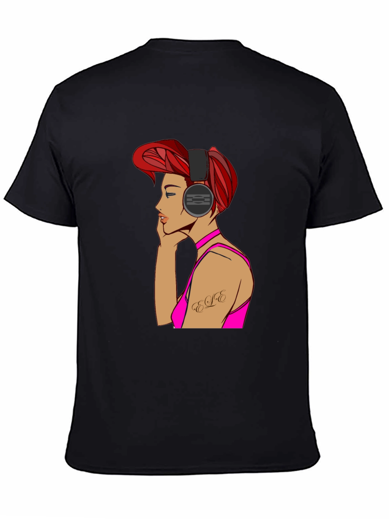 Woman with Headphones Graphic T-Shirt