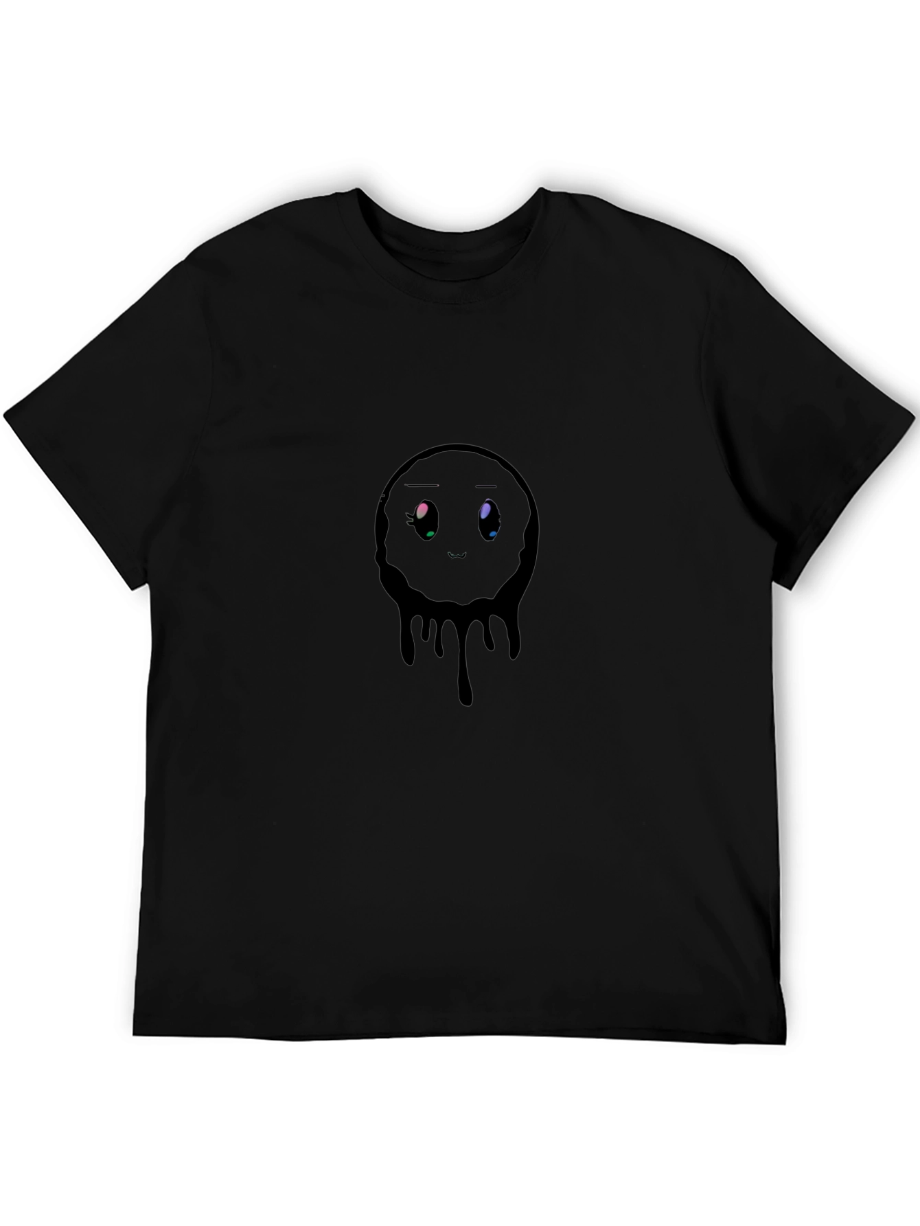 Melting Emotion Graphic Black T-Shirt