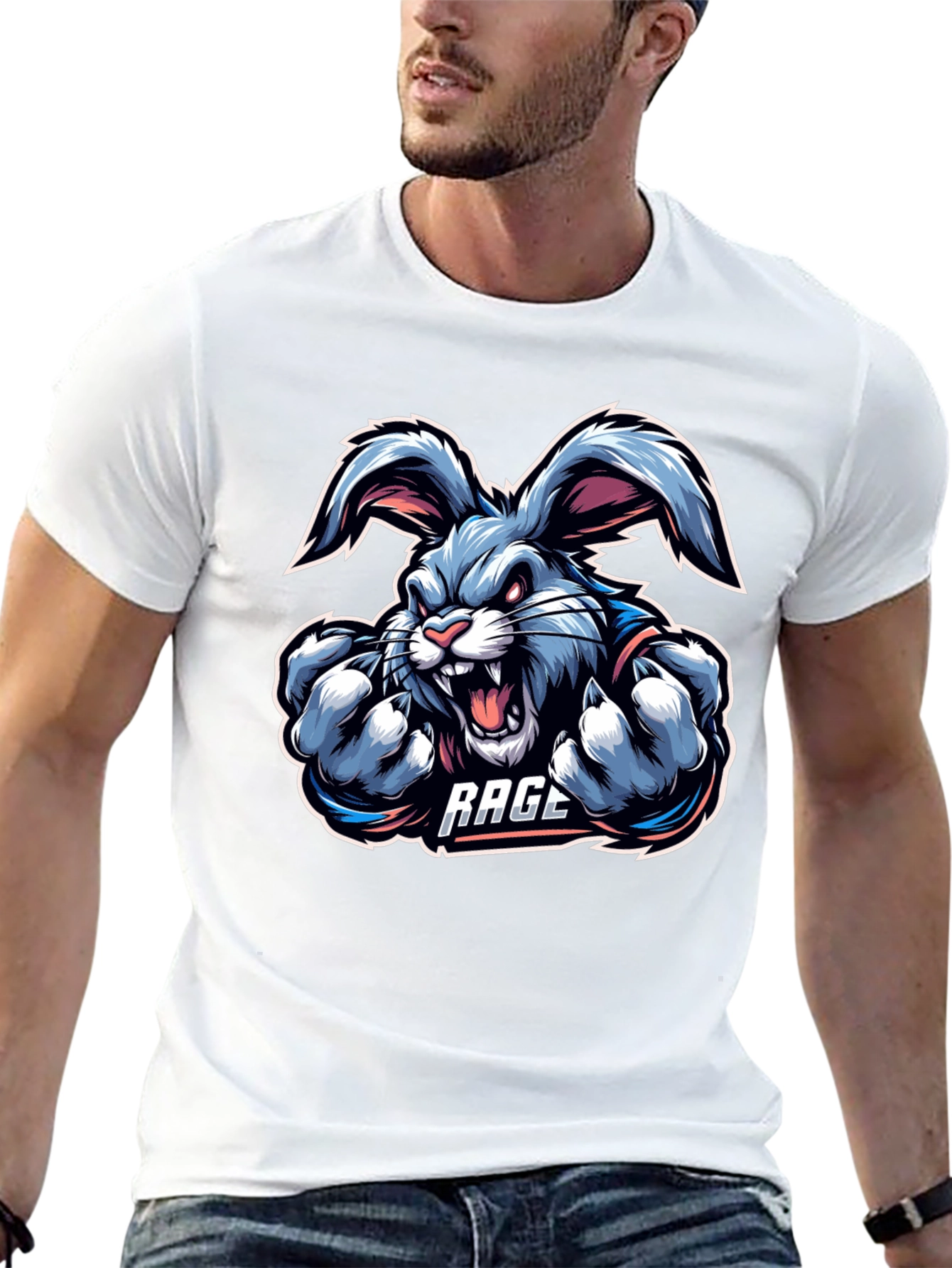 Rage Bunny Graphic T-Shirt
