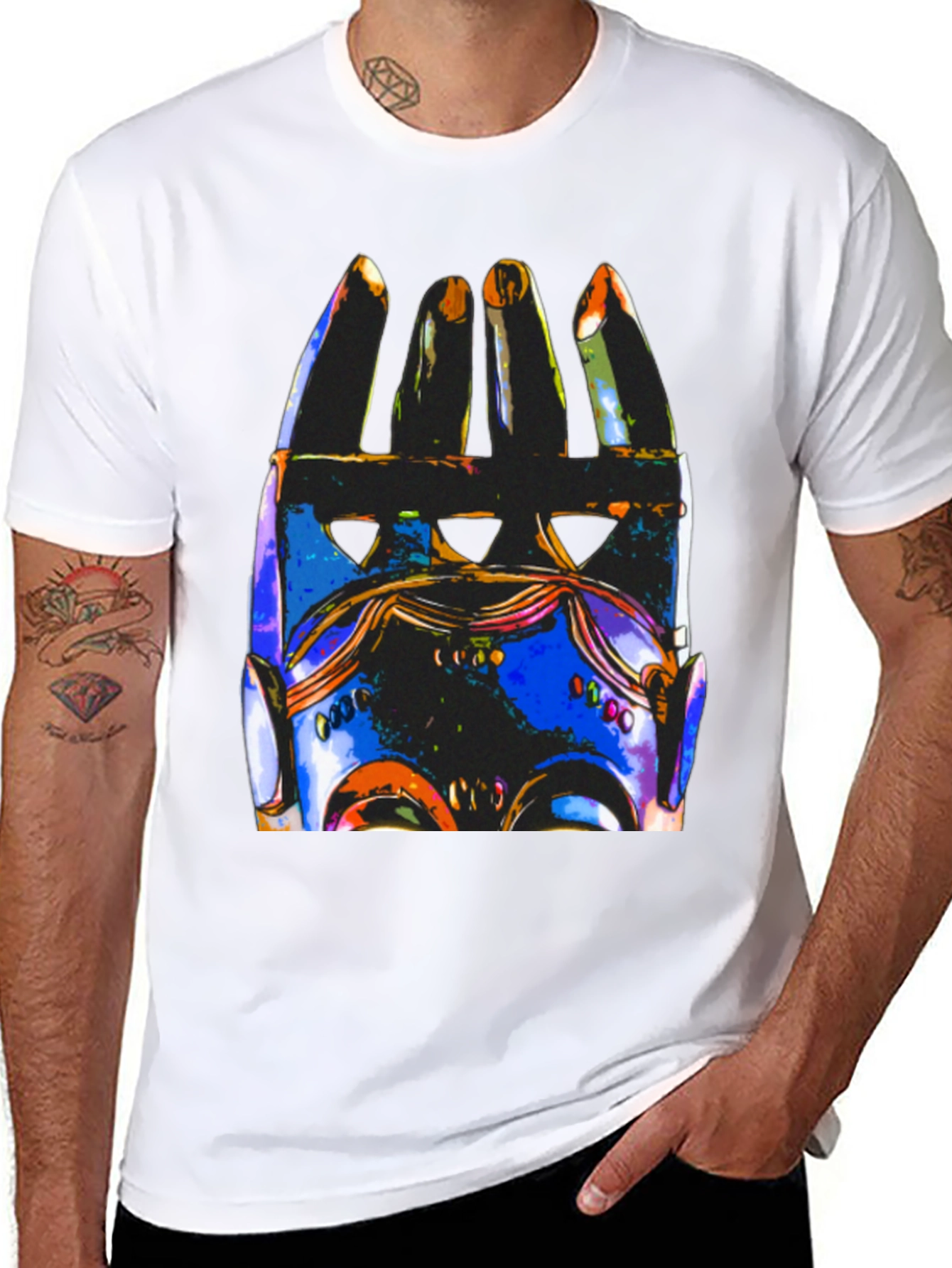 Abstract Hand Art T-Shirt - Unique Graphic Tee