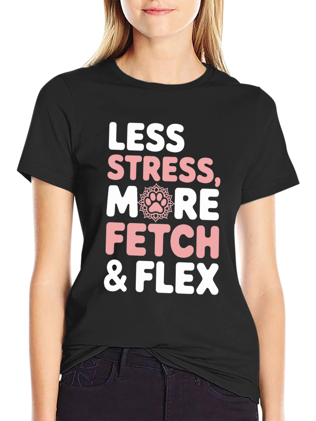 Less Stress More Fetch & Flex Graphic Tee