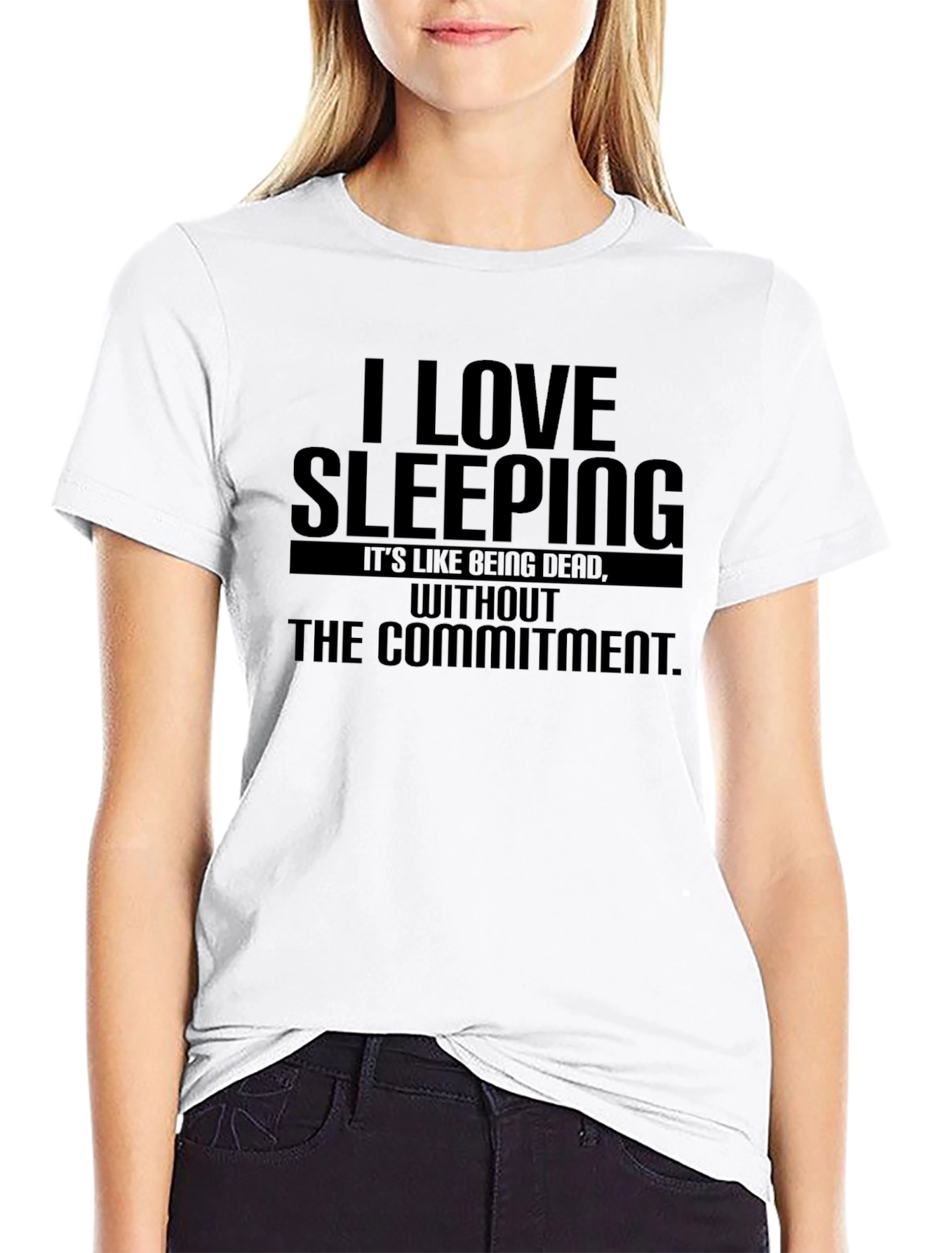 I Love Sleeping Funny Graphic T-Shirt