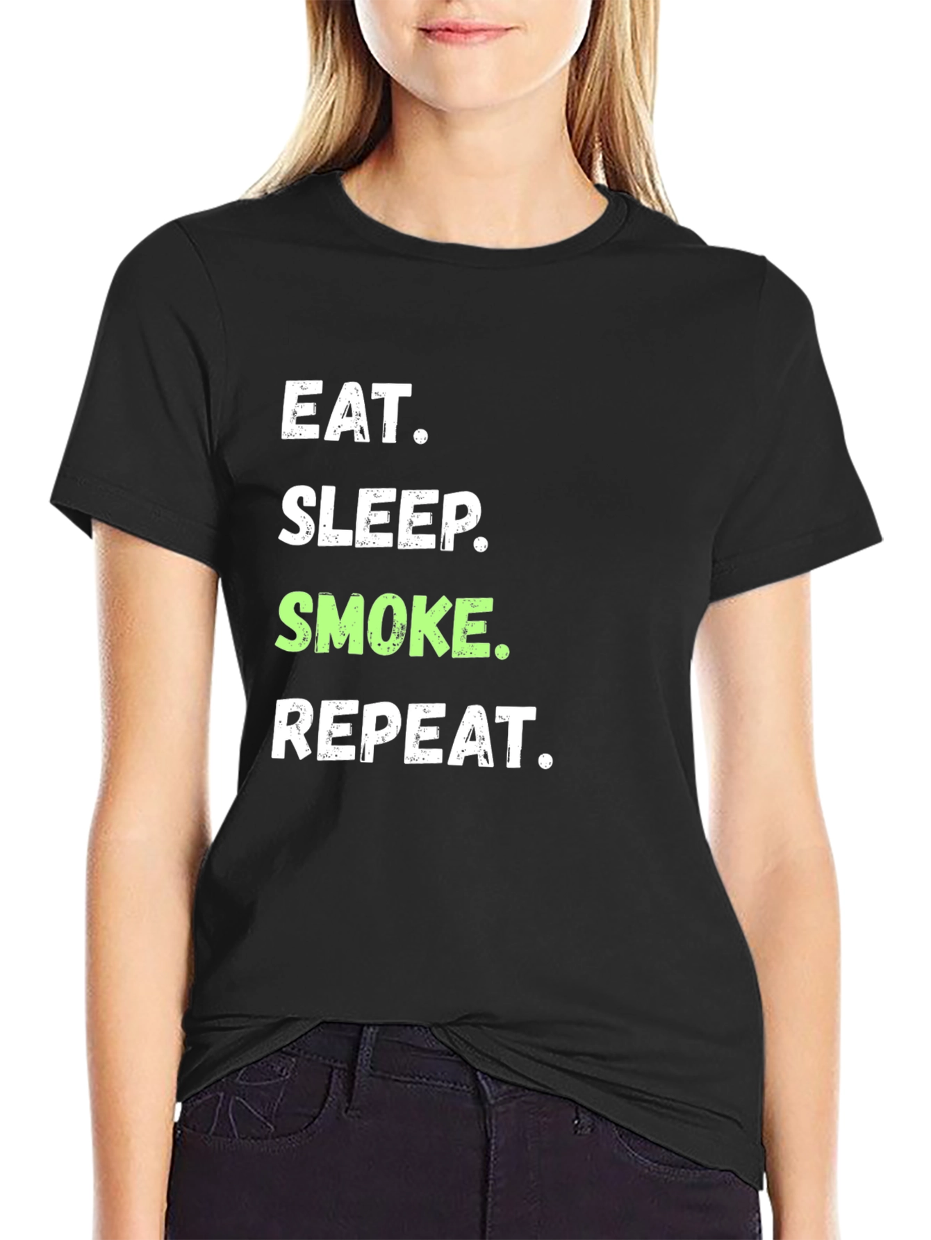 Eat Sleep Smoke Repeat Graphic Tee