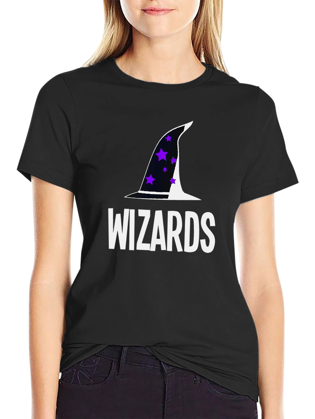 Wizards T-Shirt with Hat Graphic - Soft Cotton Tee