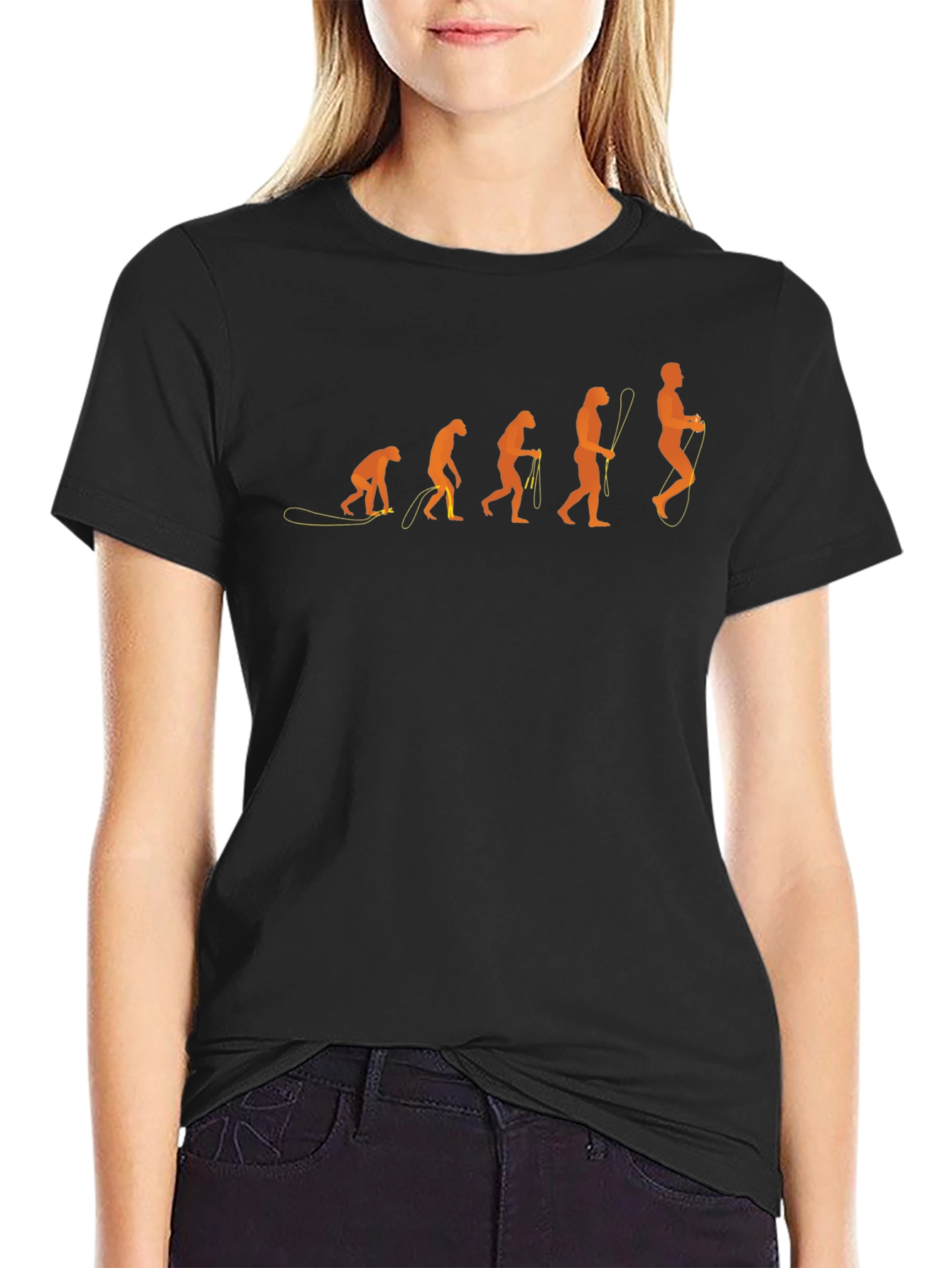 Evolution of Skipping Rope Mens T-Shirt