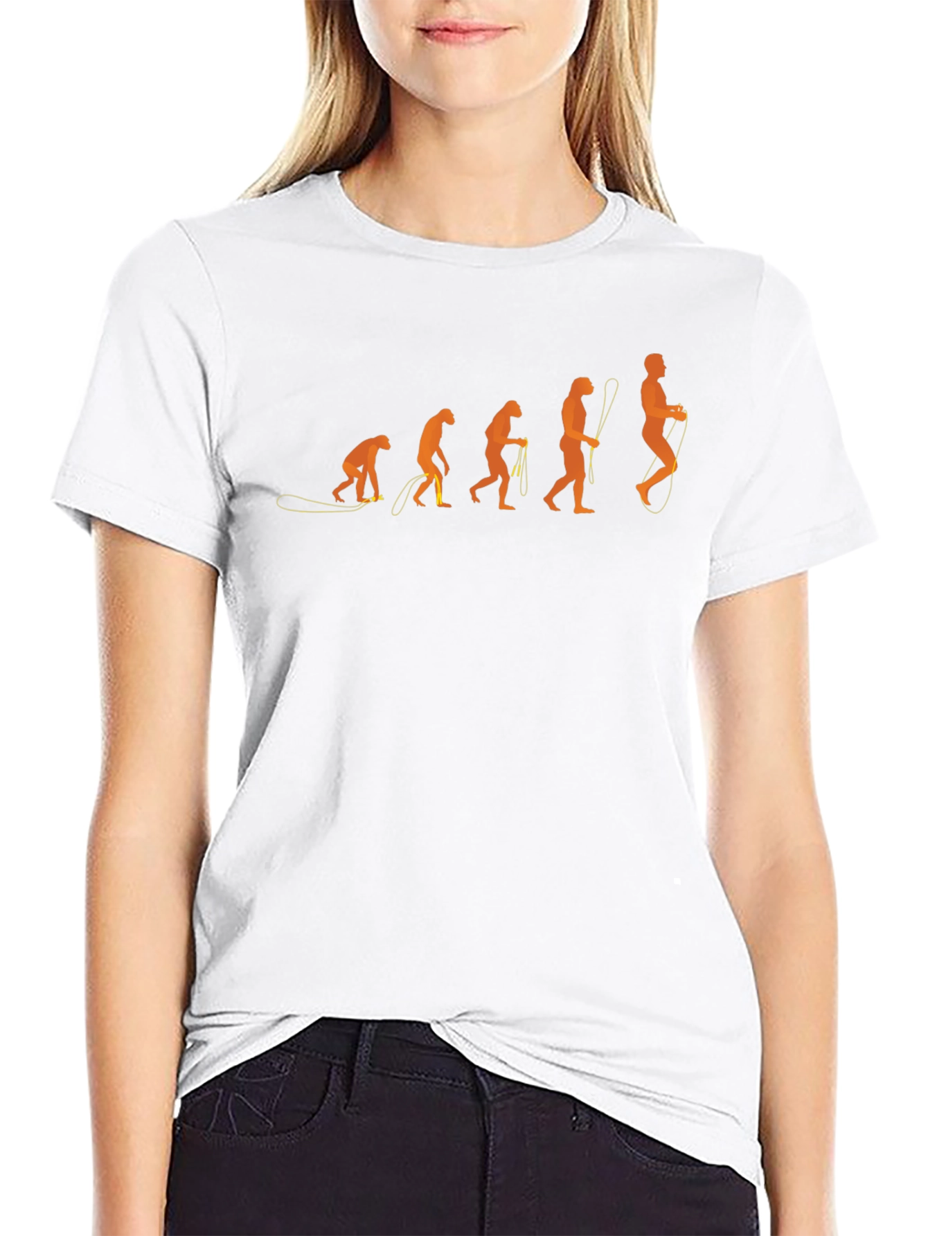 Evolution of Skipping Rope Mens T-Shirt