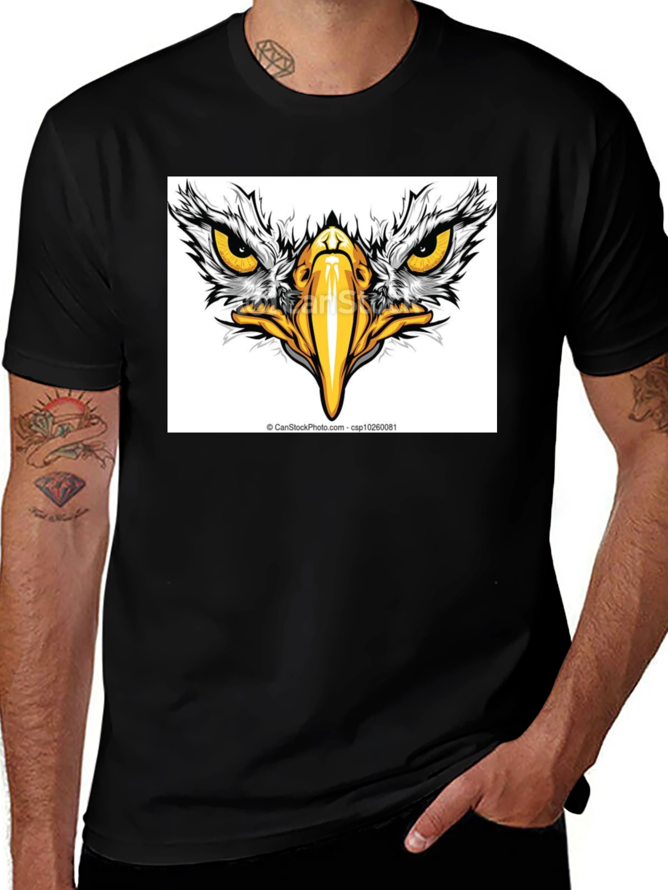 Eagle Eye Graphic Black T-Shirt