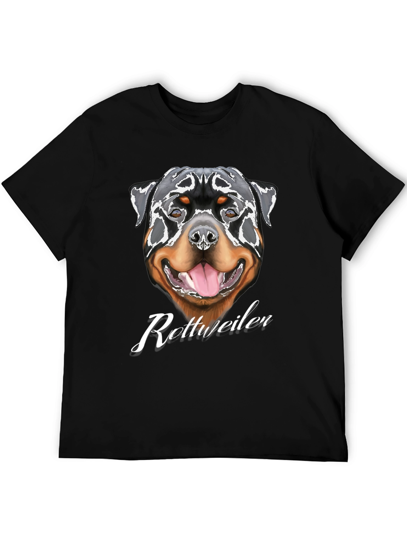 Rottweiler Dog Graphic T-Shirt - Black