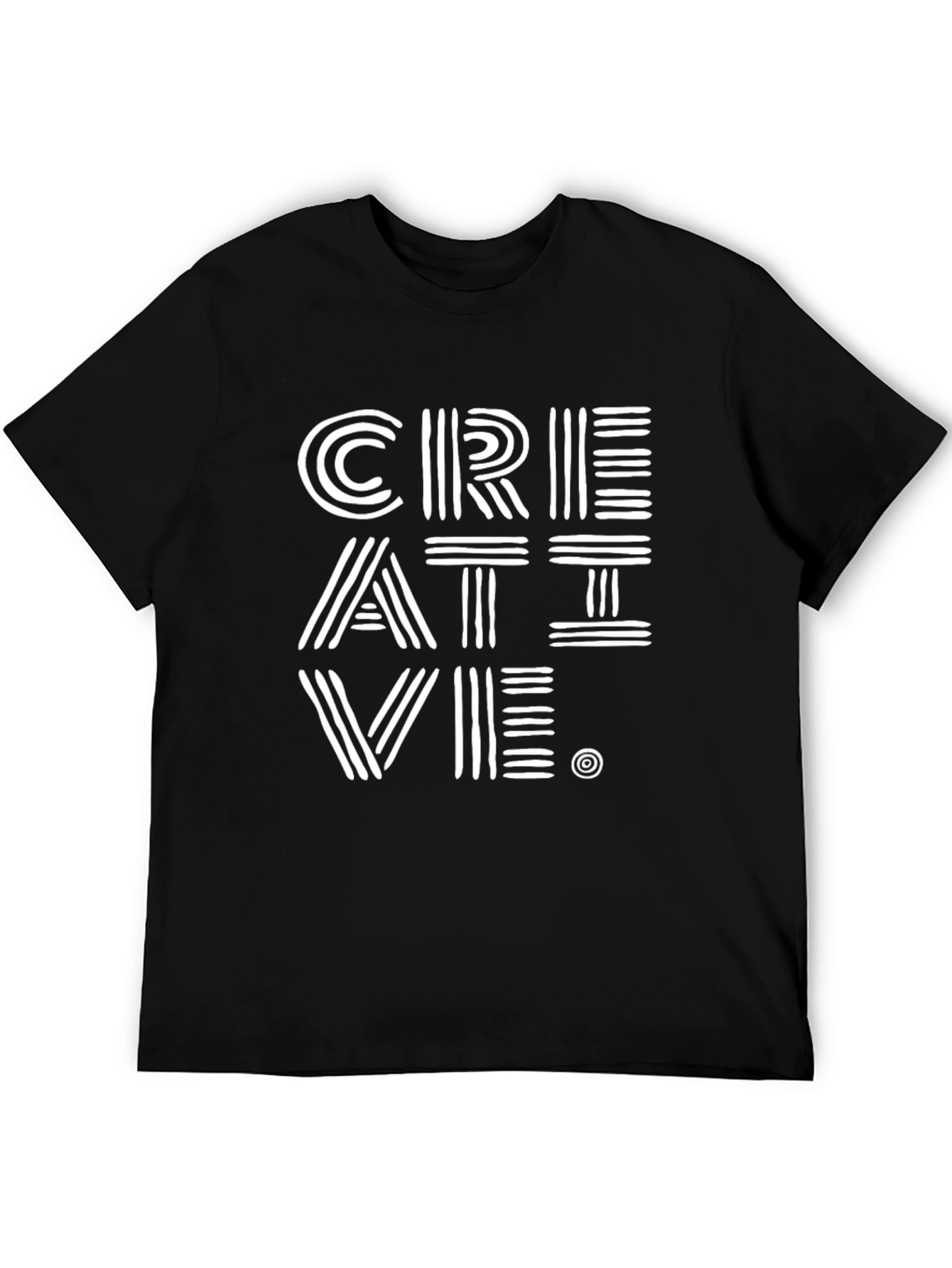 Creative Graphic Print Black T-Shirt