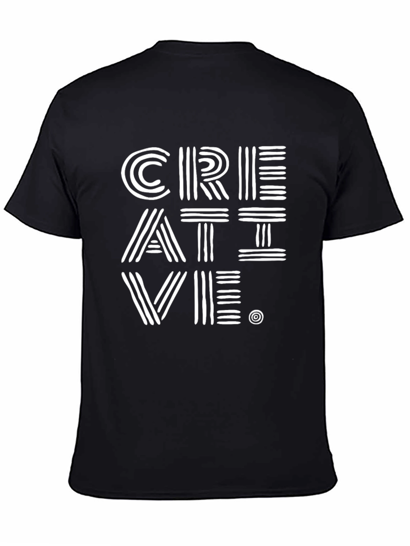 Creative Graphic Print Black T-Shirt