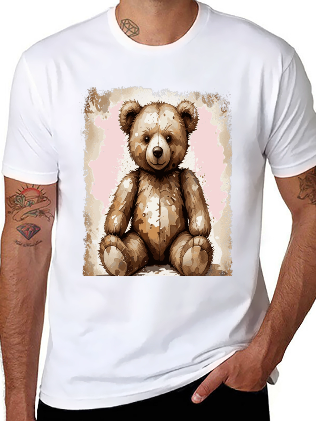 Teddy Bear Graphic Tee - Soft Plush Design