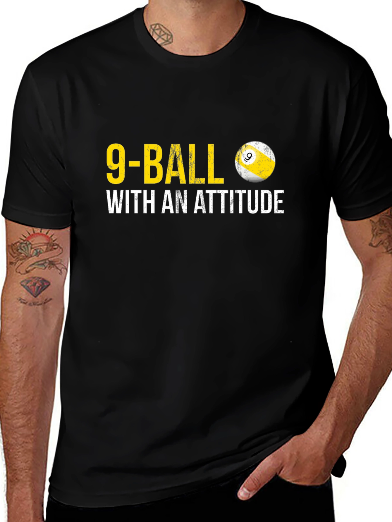 9-Ball With An Attitude Graphic T-Shirt