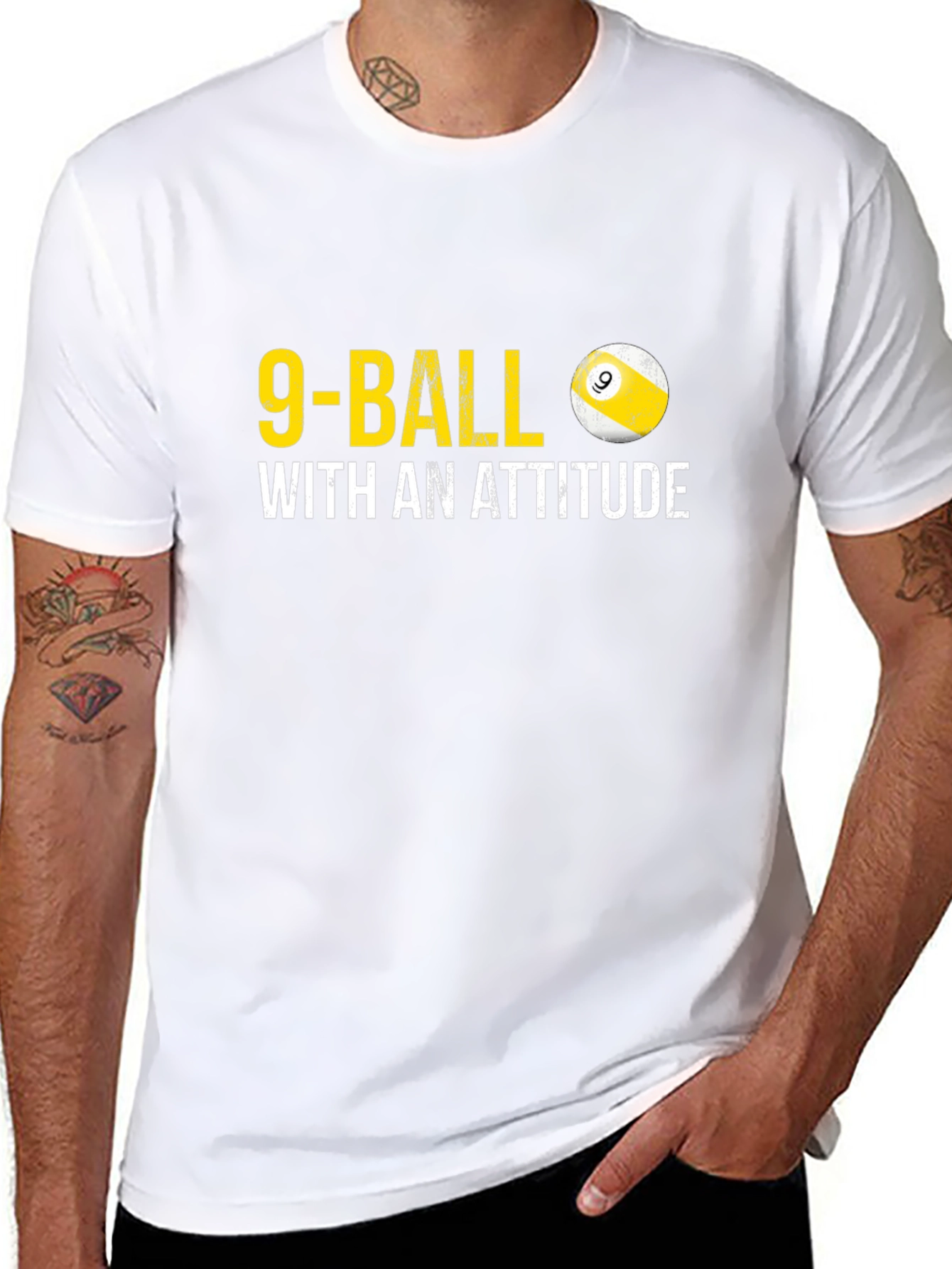 9-Ball With An Attitude Graphic T-Shirt