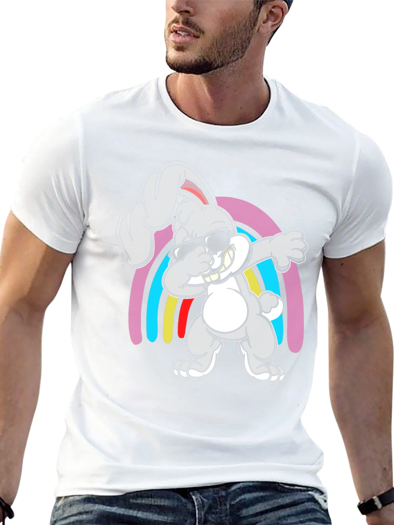 Dabbing Bunny T-Shirt - Fun Graphic Tee