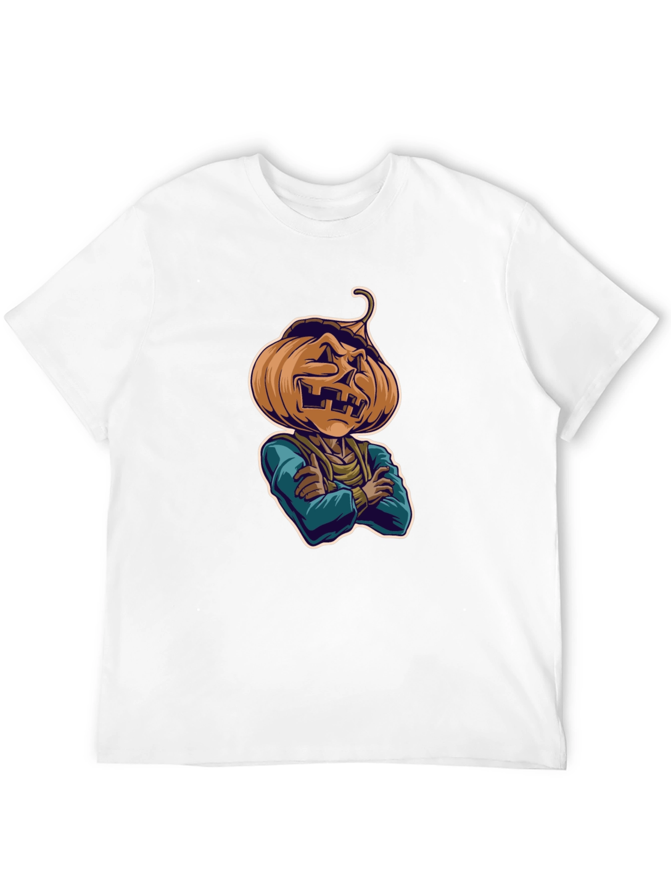 Spooky Pumpkin Head T-Shirt - Halloween Style
