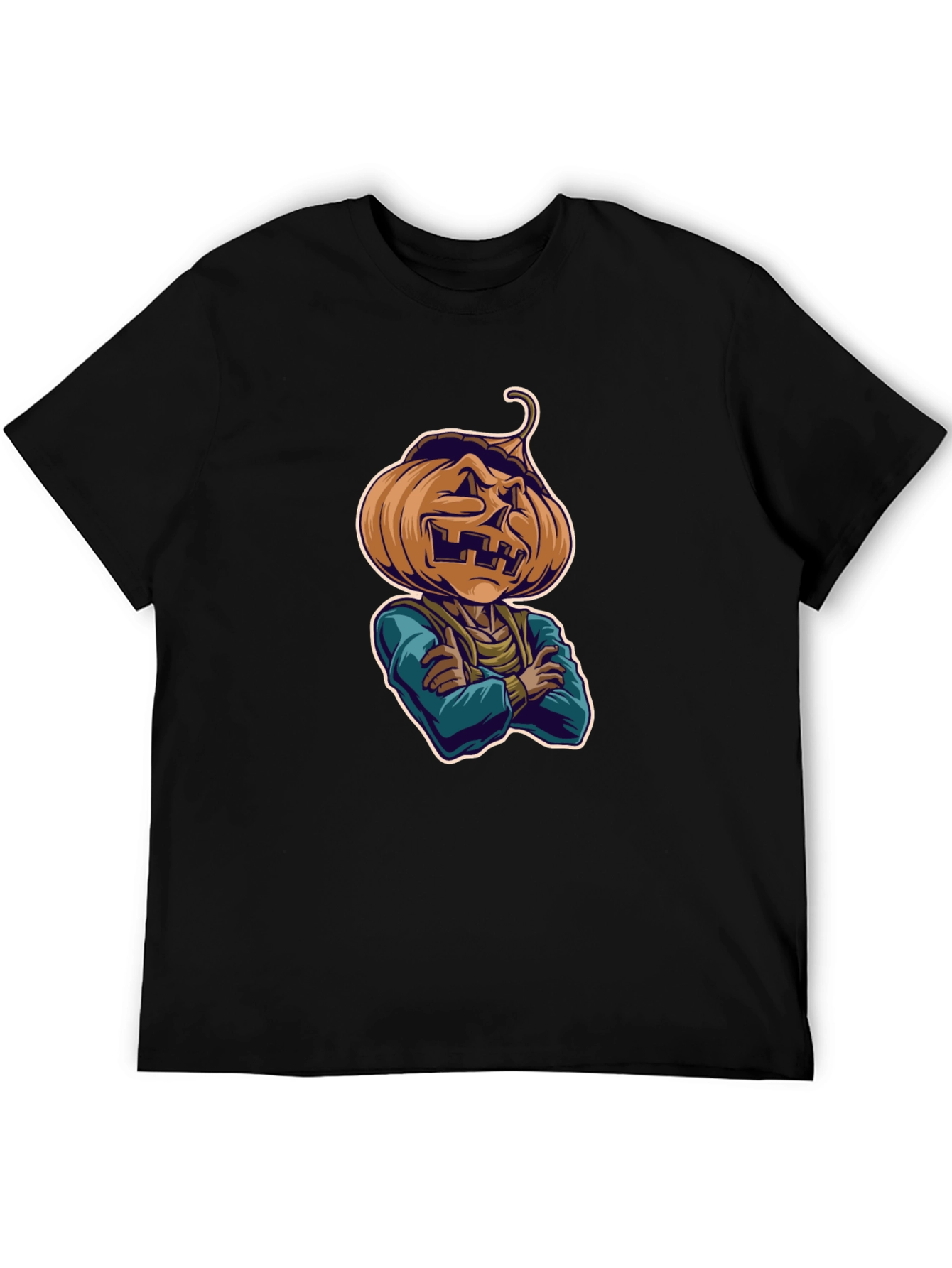 Spooky Pumpkin Head T-Shirt - Halloween Style