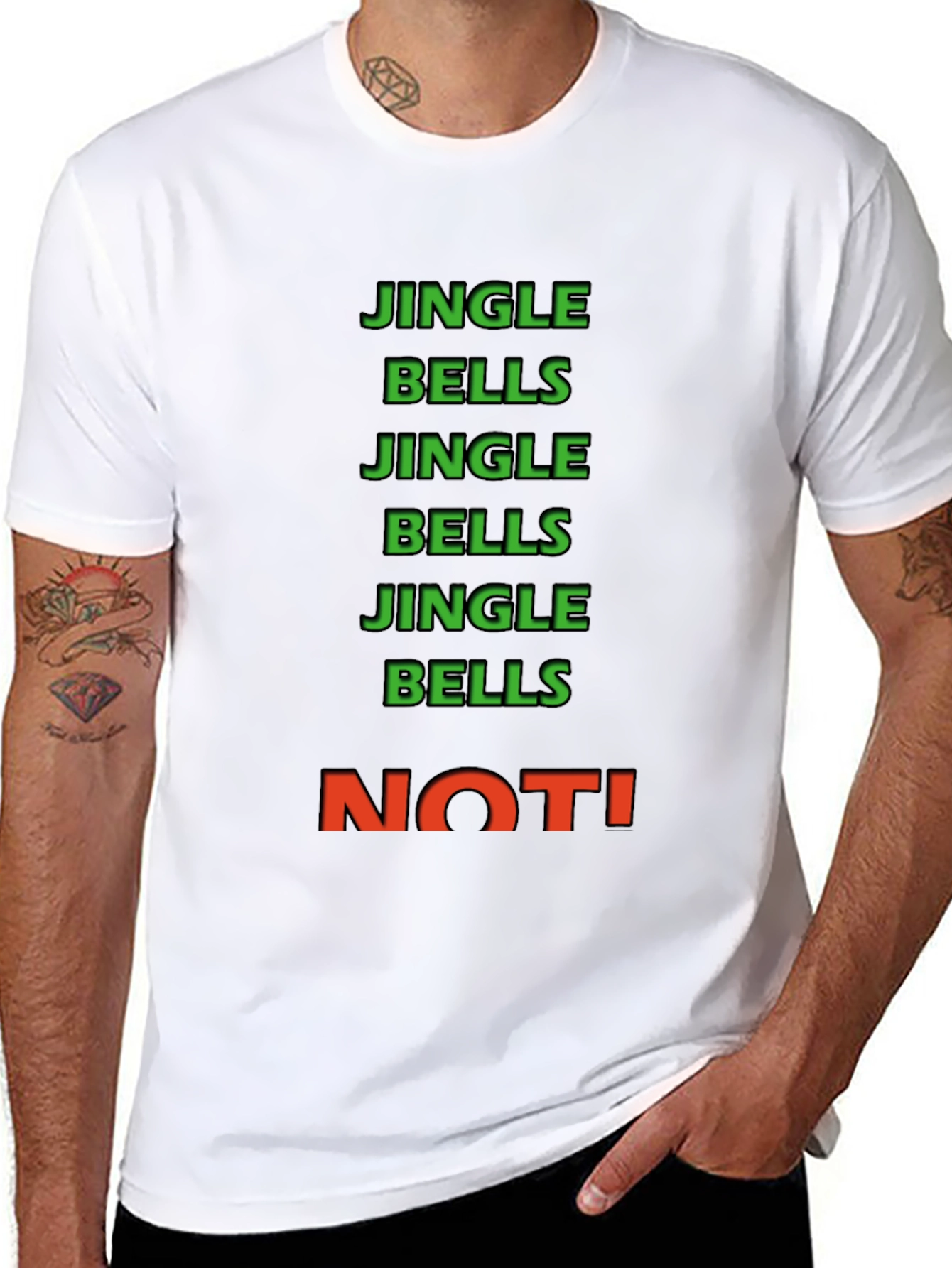 Jingle Bells NOT! Crew Neck Tee