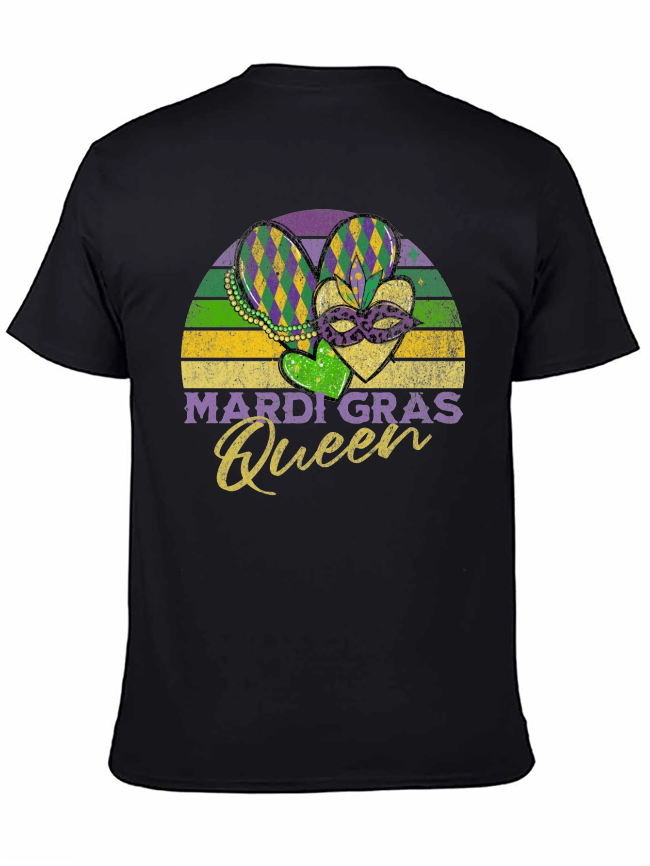 Mardi Gras Queen Black T-Shirt