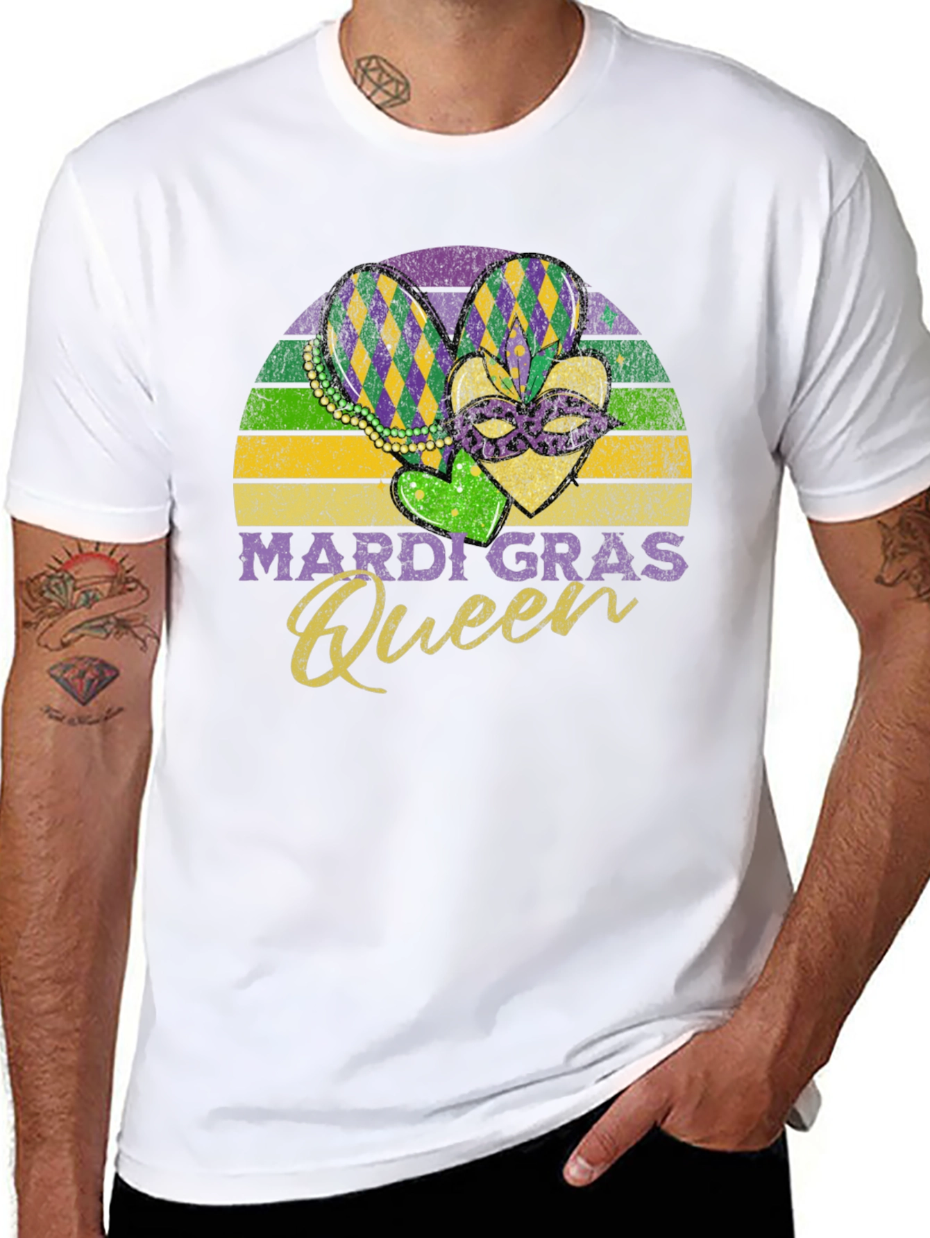 Mardi Gras Queen Black T-Shirt