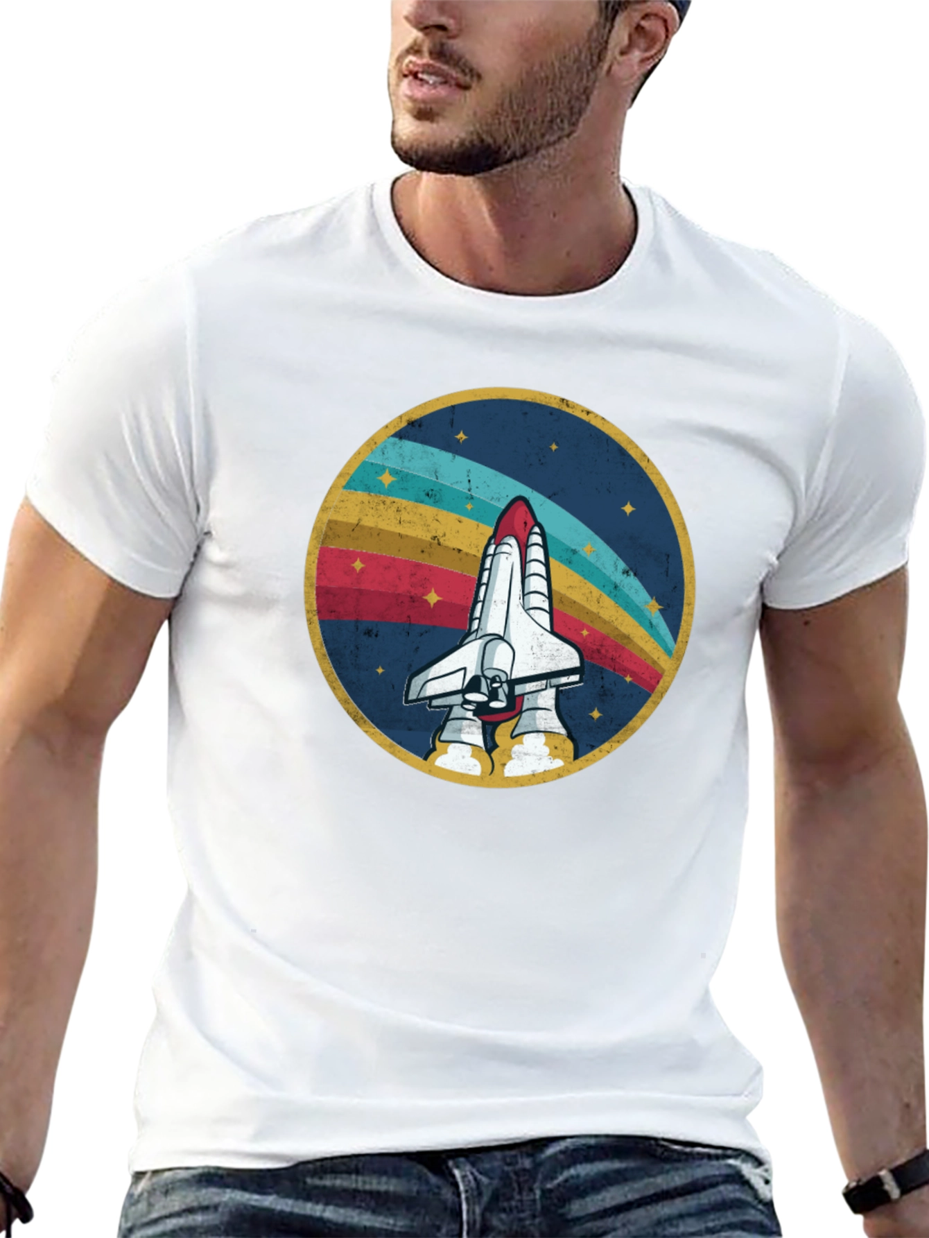 Retro Space Shuttle Graphic Tee