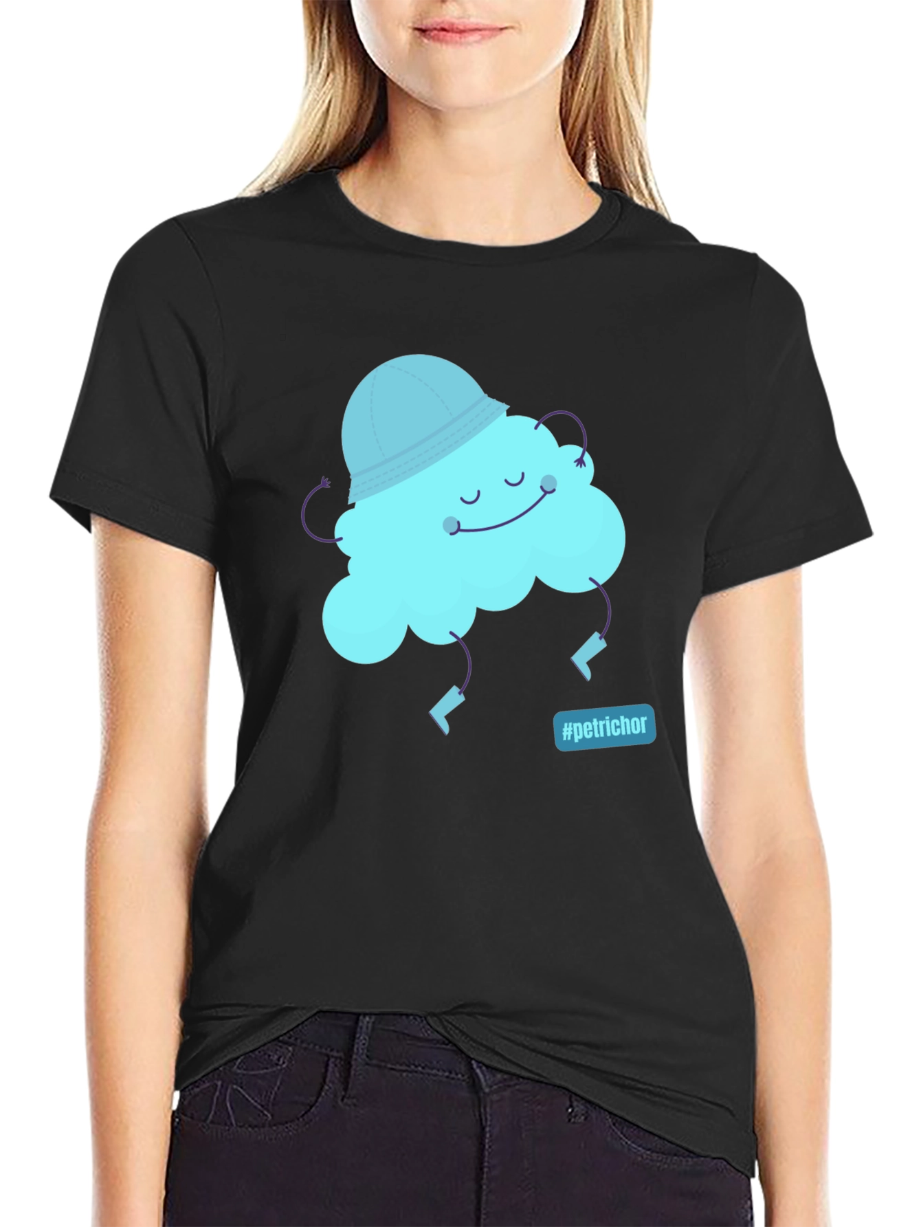 Whimsical Cloud Graphic Tee - Petrichor Vibes