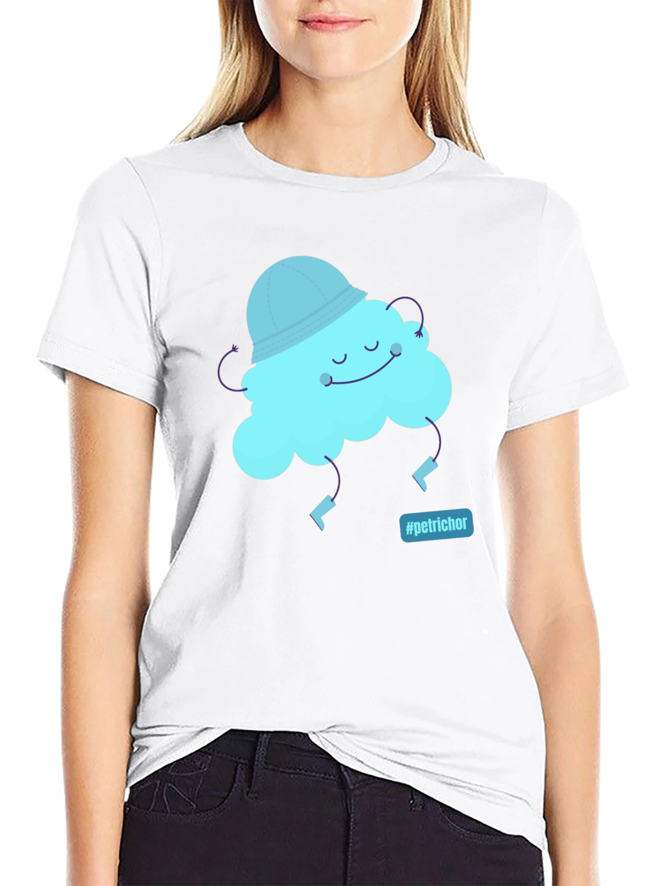 Whimsical Cloud Graphic Tee - Petrichor Vibes