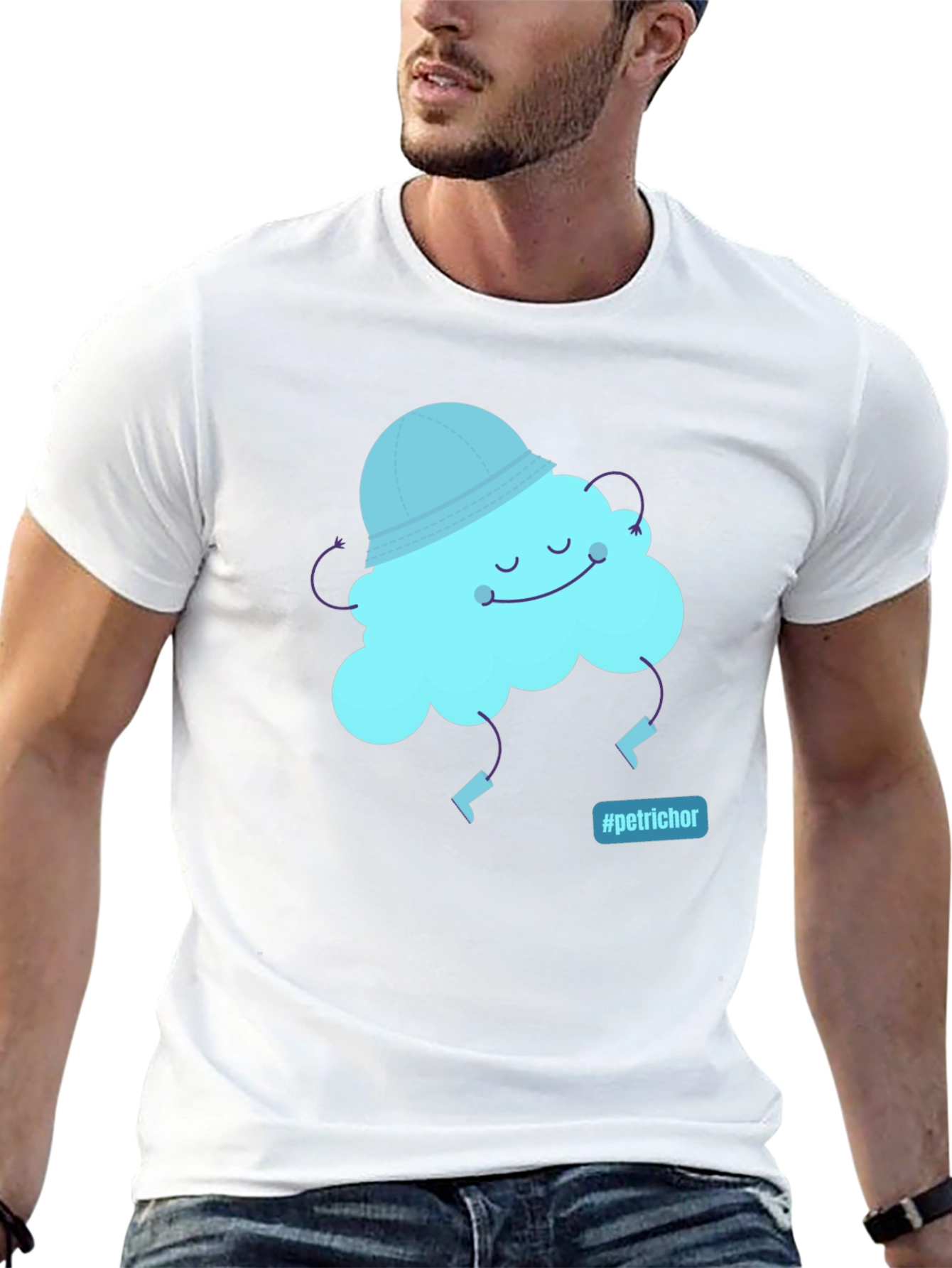 Whimsical Cloud Graphic Tee - Petrichor Vibes