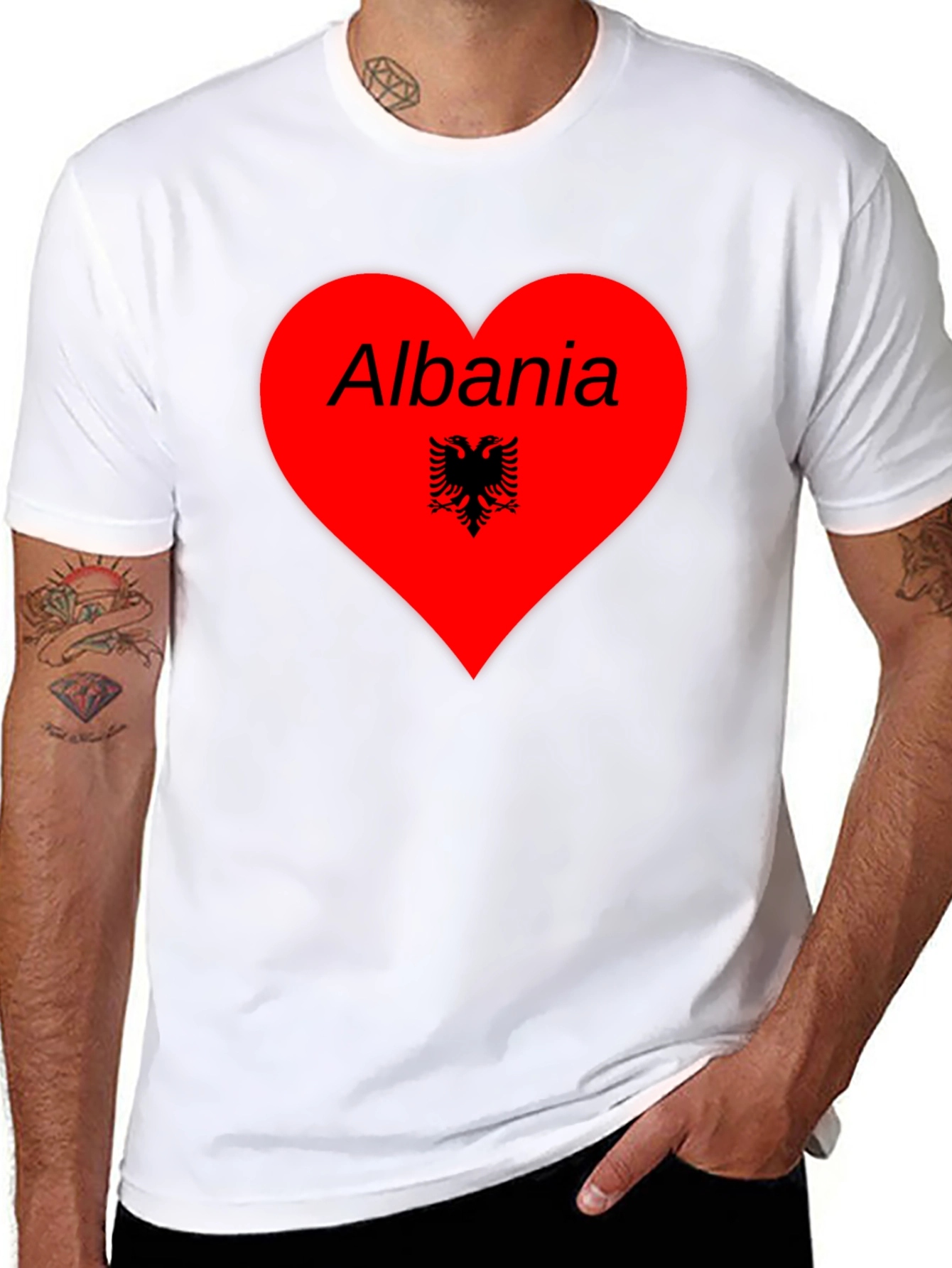 Albania Heart T-Shirt - Show Your Love!