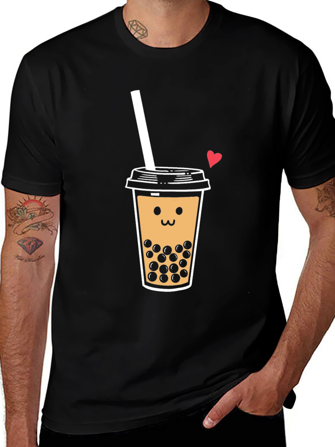Boba Tea Graphic T-Shirt - Cute Bubble Tea Design