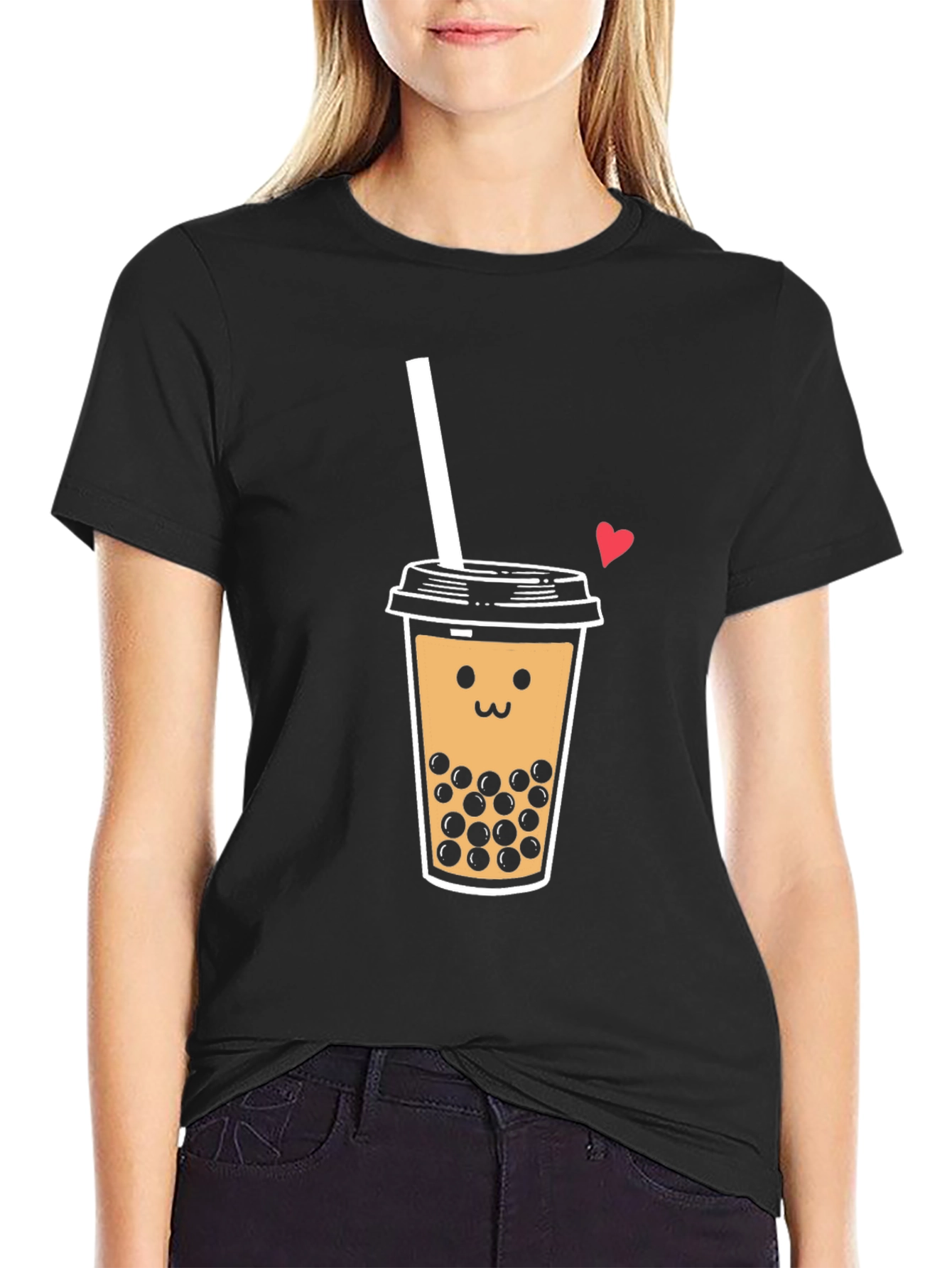 Boba Tea Graphic T-Shirt - Cute Bubble Tea Design