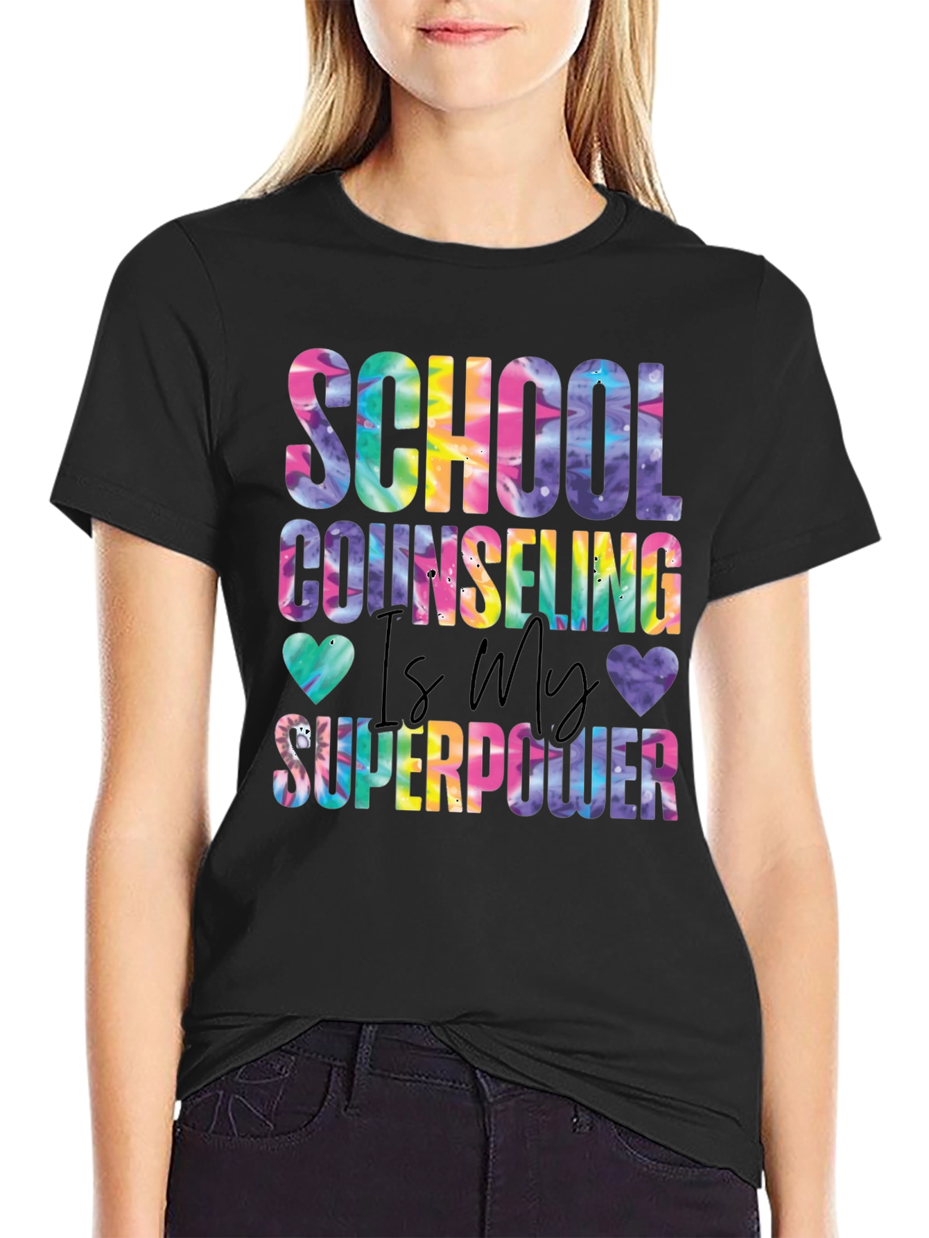 School Counseling Tie-Dye Graphic Tee