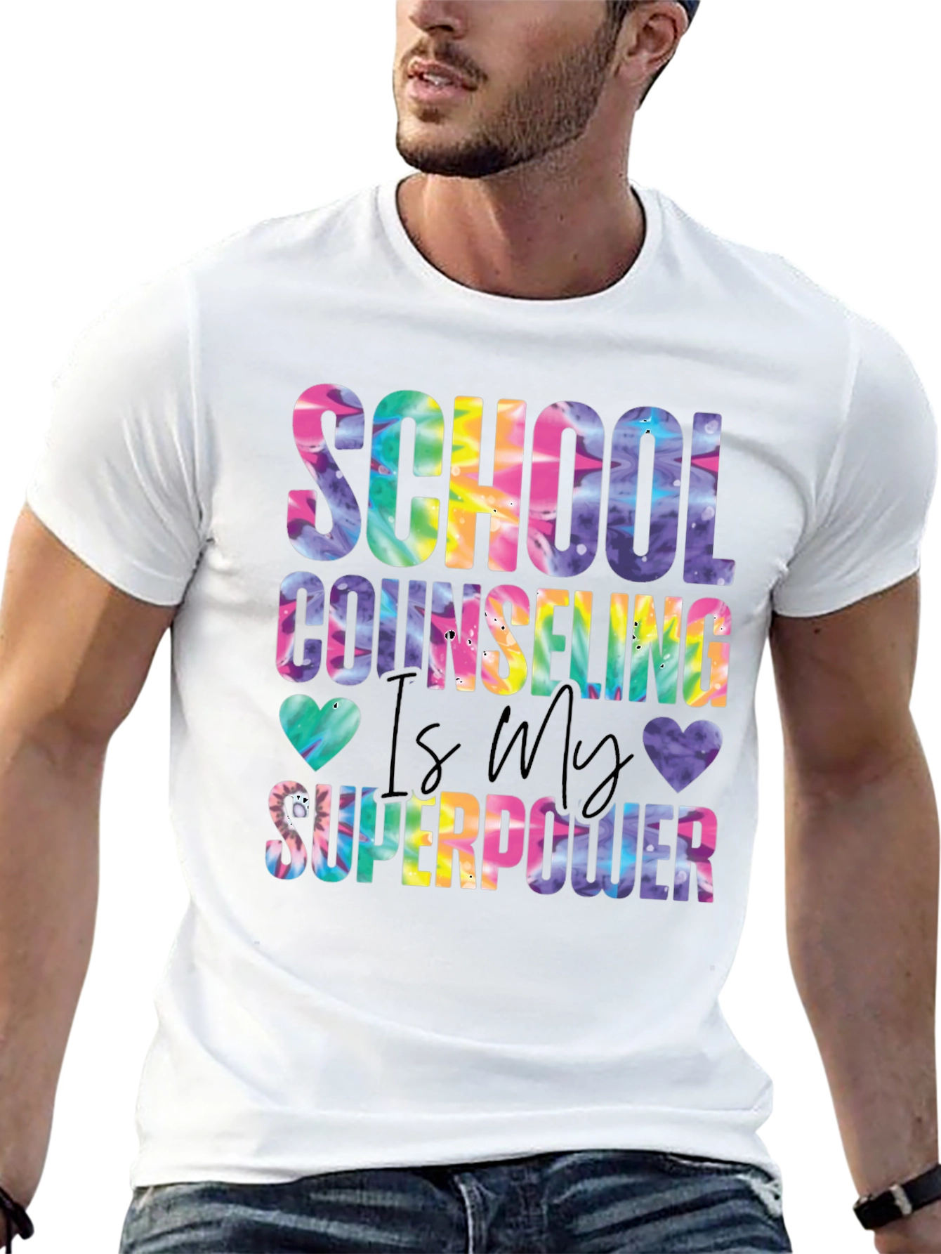 School Counseling Tie-Dye Graphic Tee